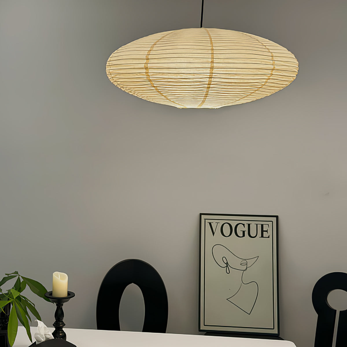 Orba Washi Paper 15A Pendant Light - Letslighting