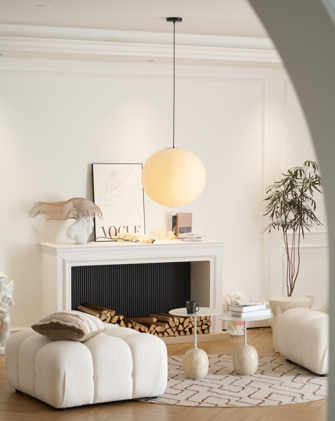 Lustra Pendant Lamp Paper for Living Room - Letslighting
