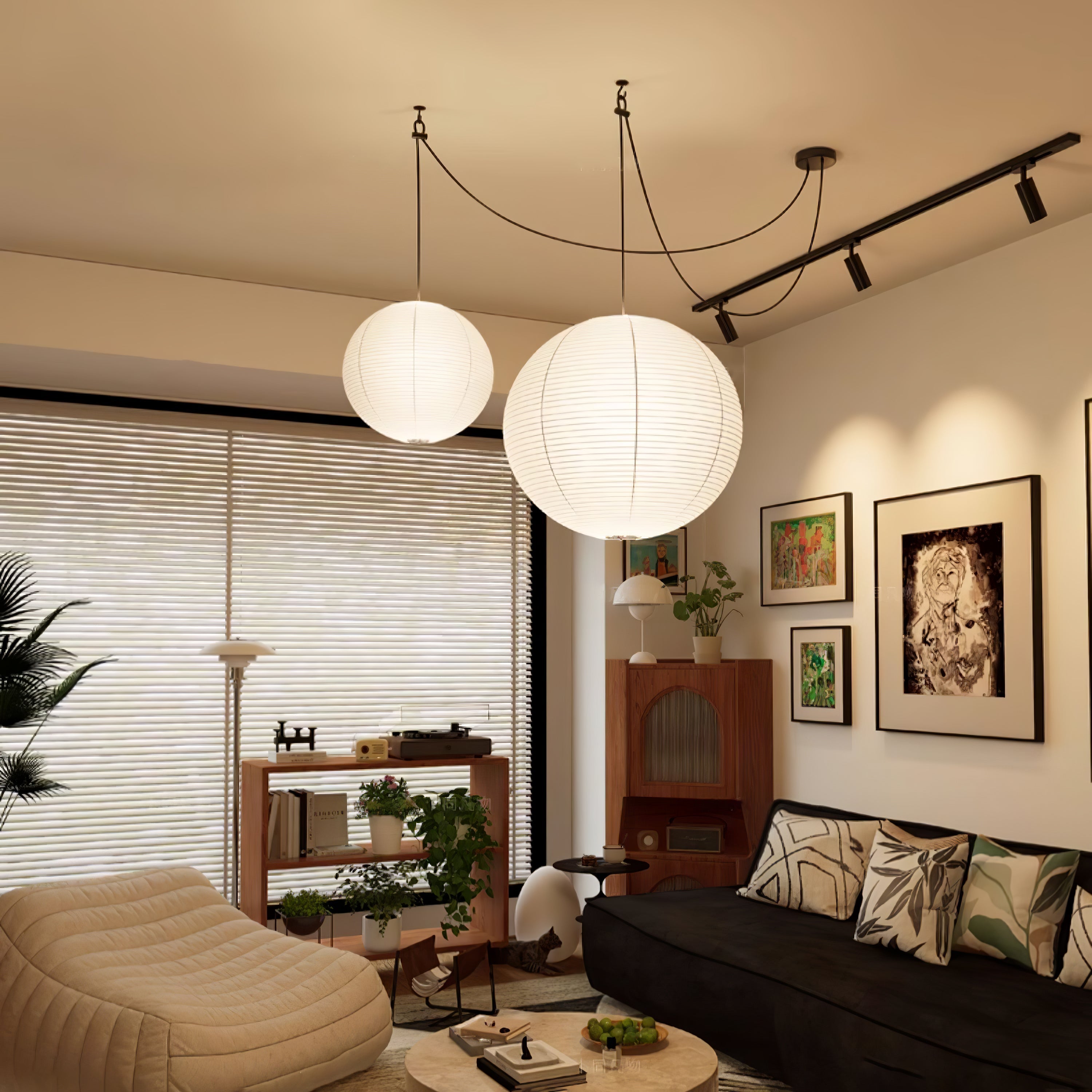 Lustra Pendant Lamp Paper for Living Room - Letslighting