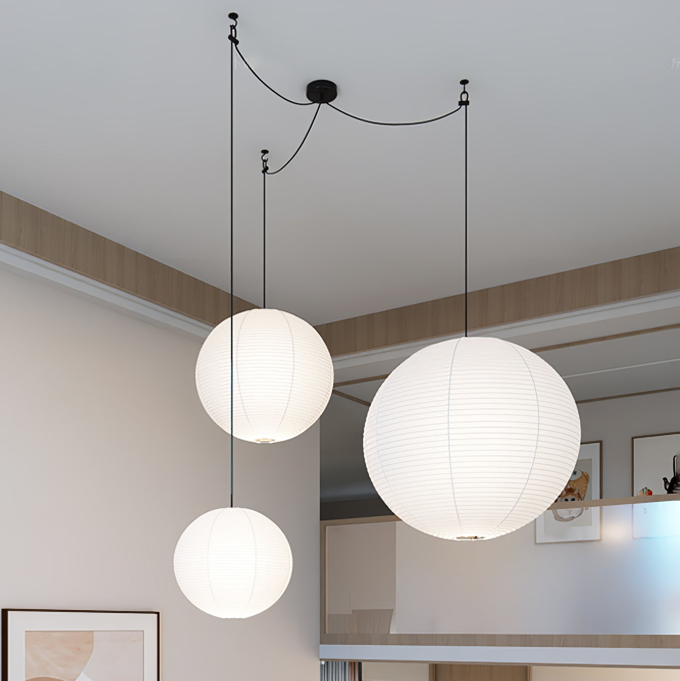 Lustra Pendant Lamp Paper for Living Room - Letslighting