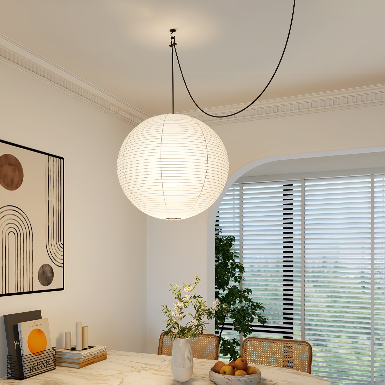 Ritta Pendant Swag Light Mulberry Silk - Letslighting
