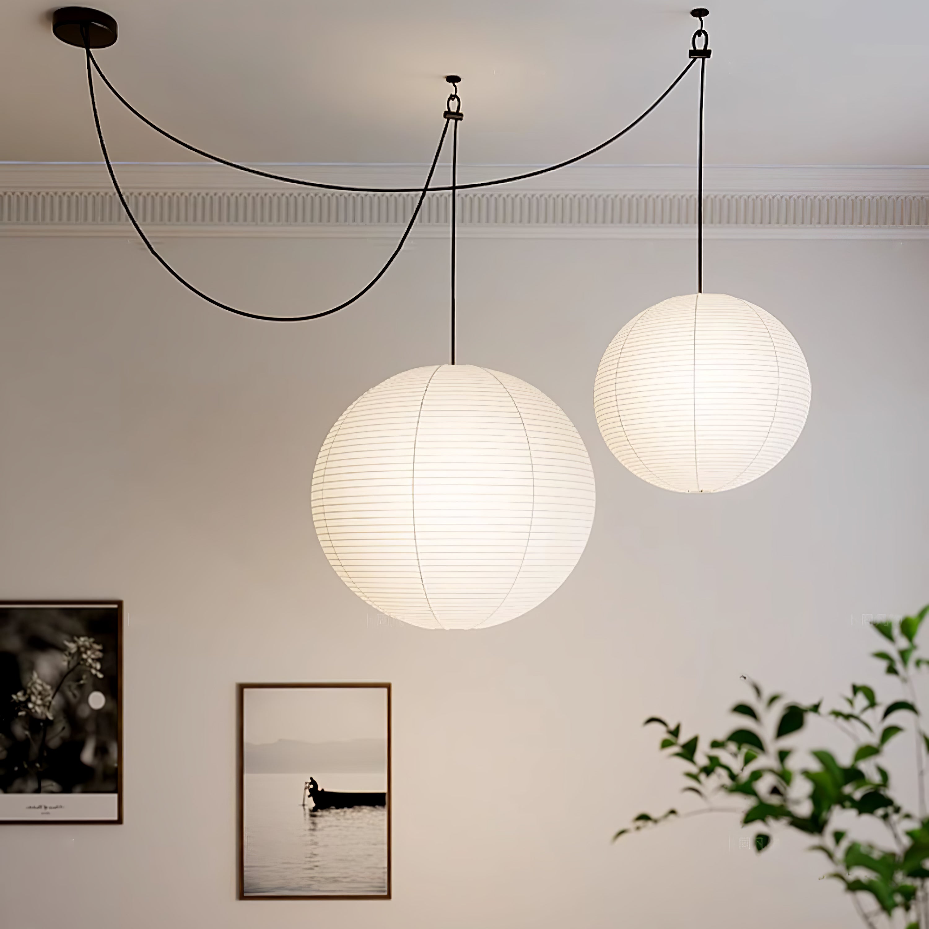 Lustra Pendant Lamp Paper for Living Room - Letslighting