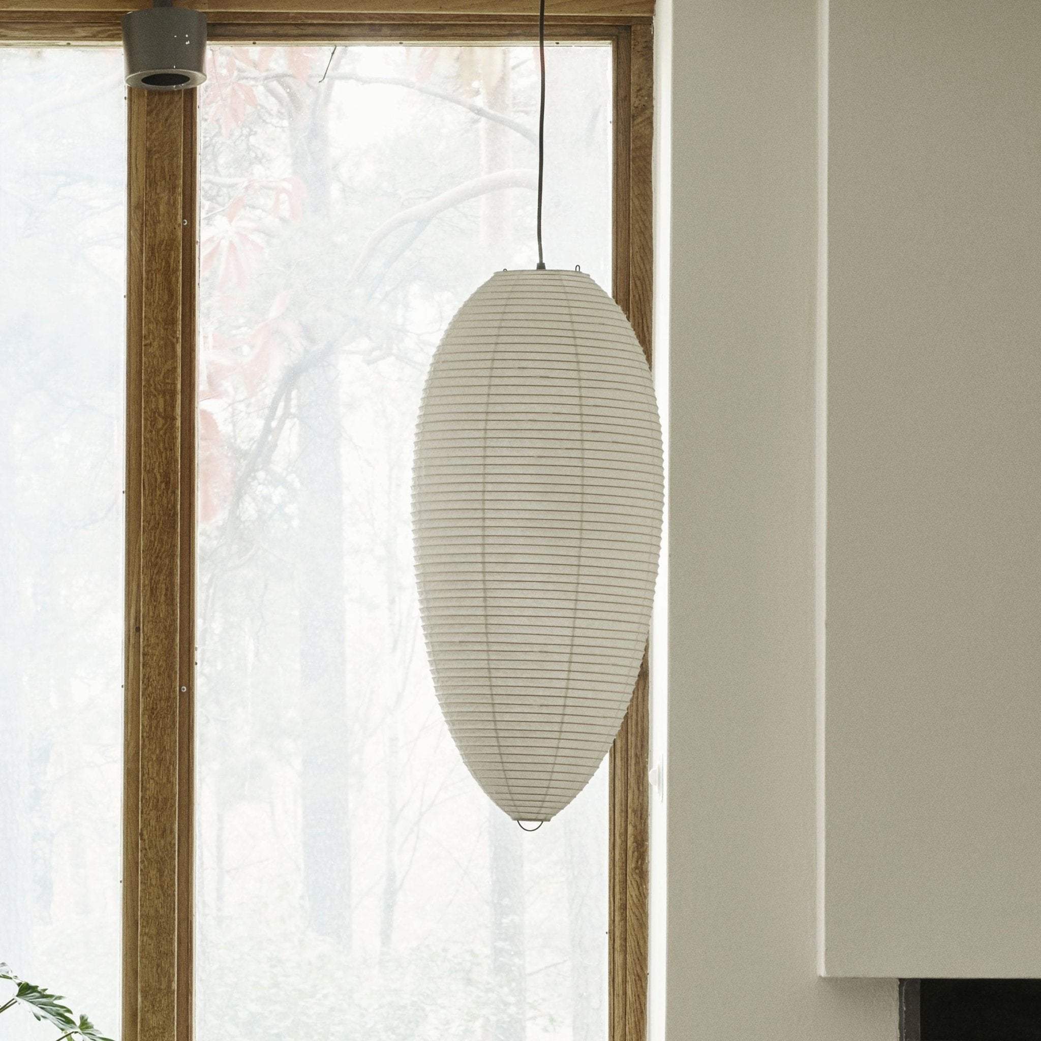 Myraean Modern Minimalist Wabi Chestnut Paper Bamboo Pendant Lamp - Letslighting