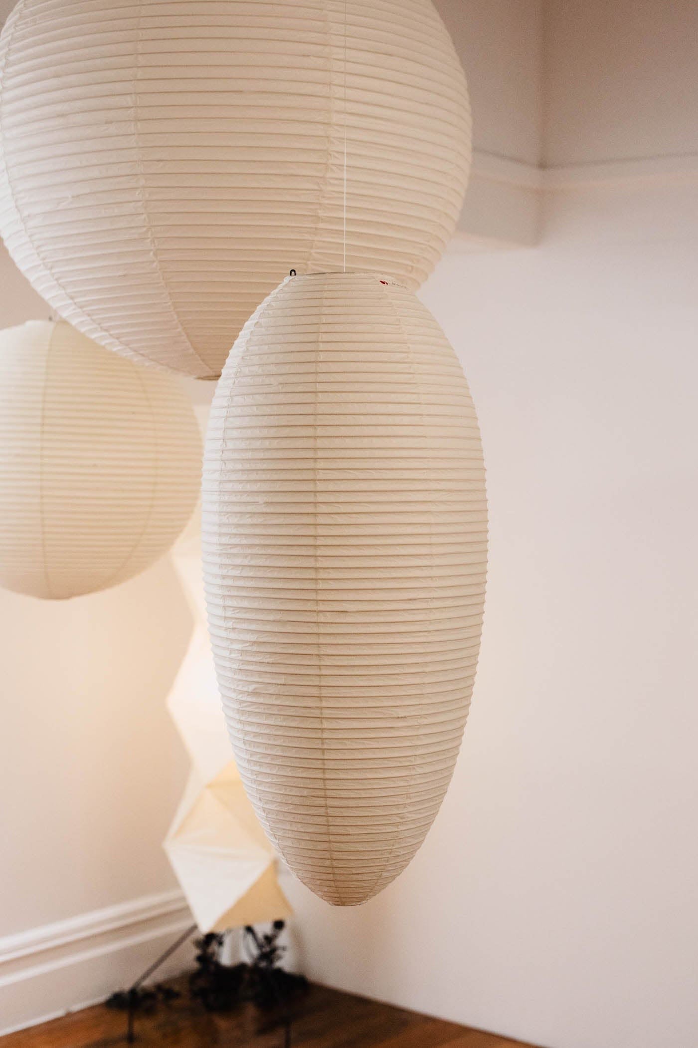 Myraean Modern Minimalist Wabi Chestnut Paper Bamboo Pendant Lamp - Letslighting