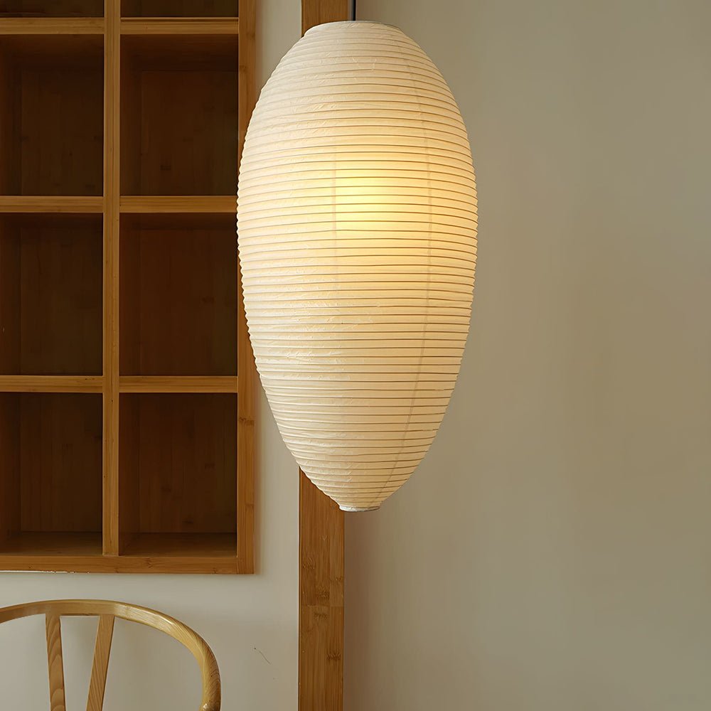 Myraean Modern Minimalist Wabi Chestnut Paper Bamboo Pendant Lamp - Letslighting