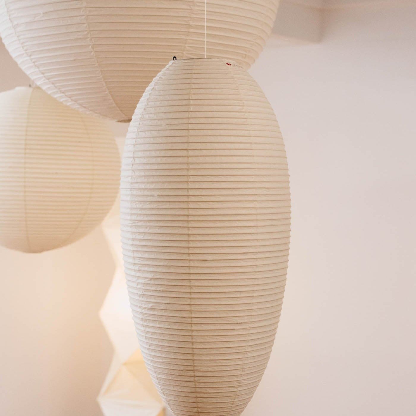 Myraean Modern Minimalist Wabi Chestnut Paper Bamboo Pendant Lamp - Letslighting