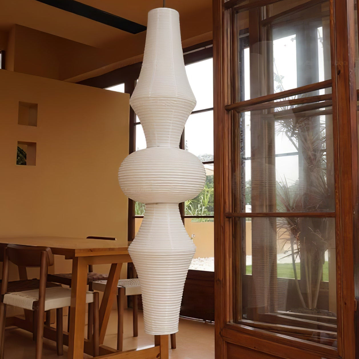 Lustra Pendant Light Washi Paper E for Living Room - Letslighting