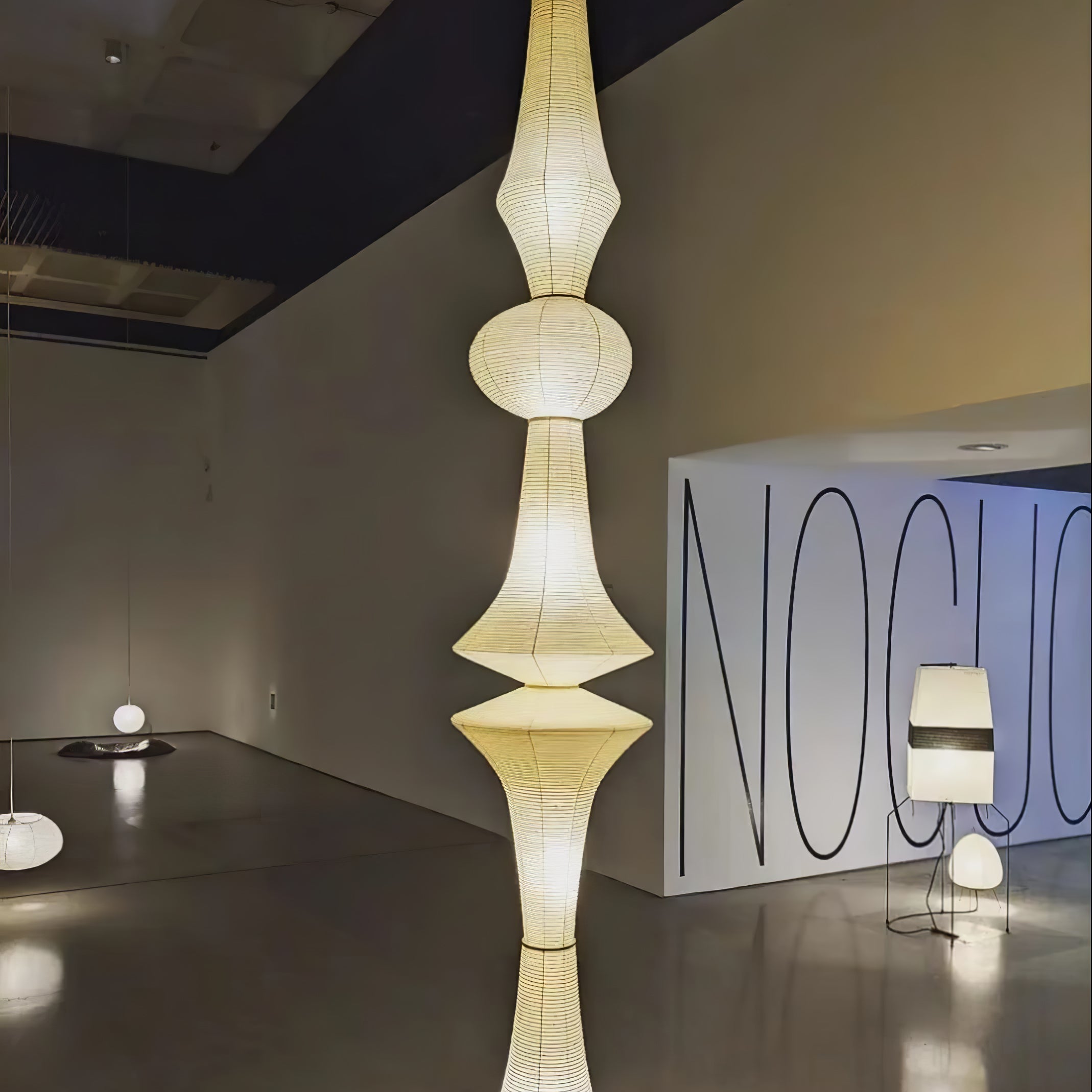 Lustra Pendant Light Washi Paper E for Living Room - Letslighting