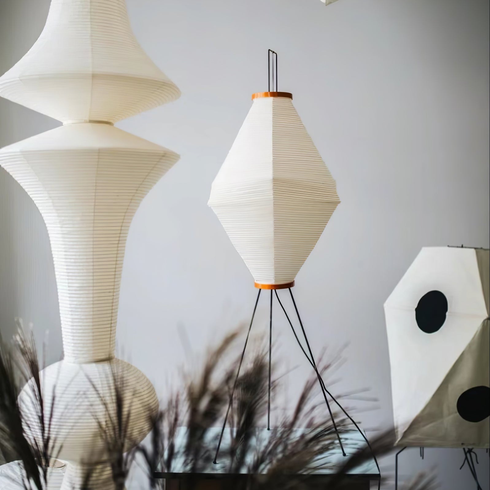 Lustra Pendant Light Washi Paper E for Living Room - Letslighting