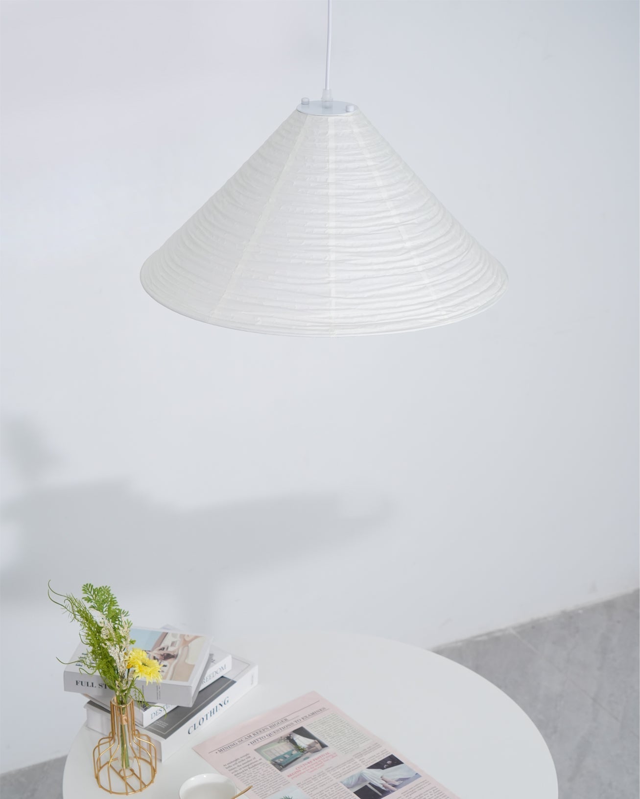 Conic Paper Pyramid Pendant Lamp - Letslighting