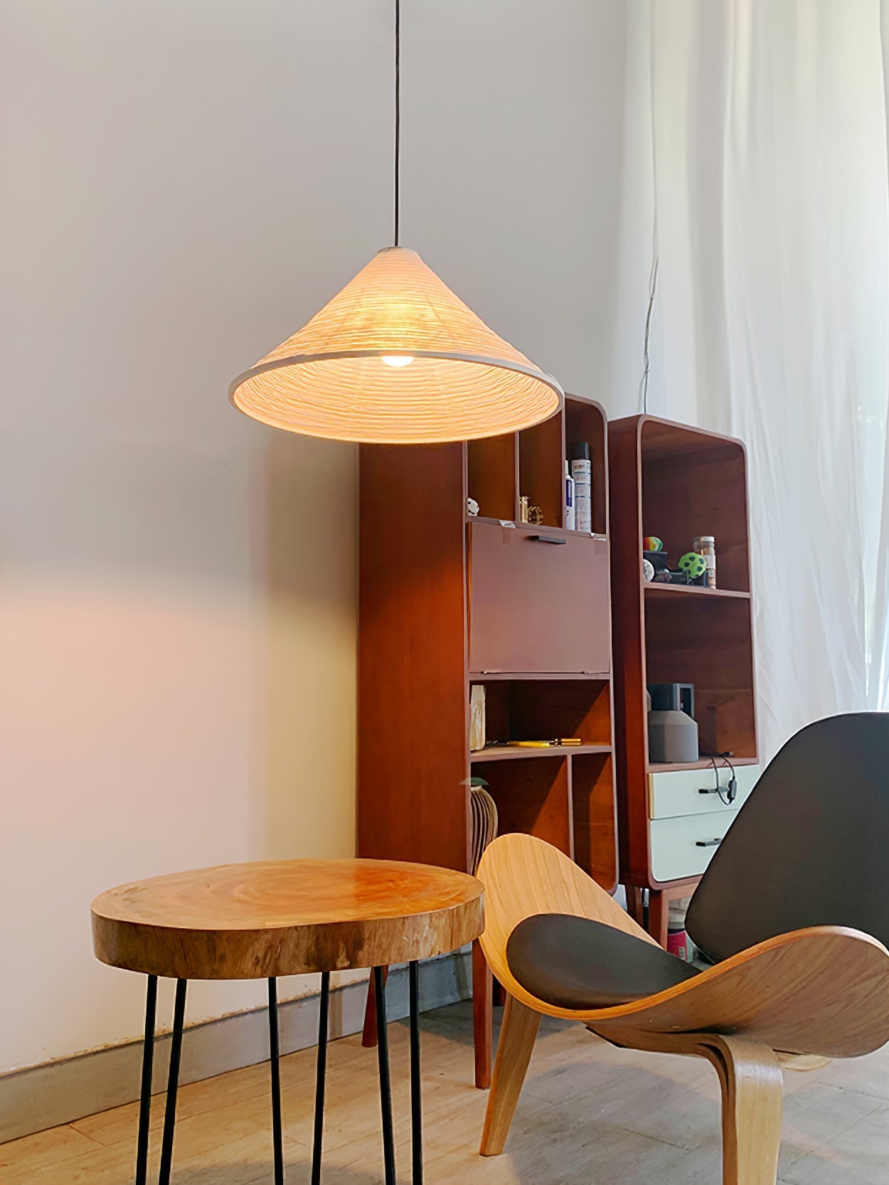 Conic Paper Pyramid Pendant Lamp - Letslighting