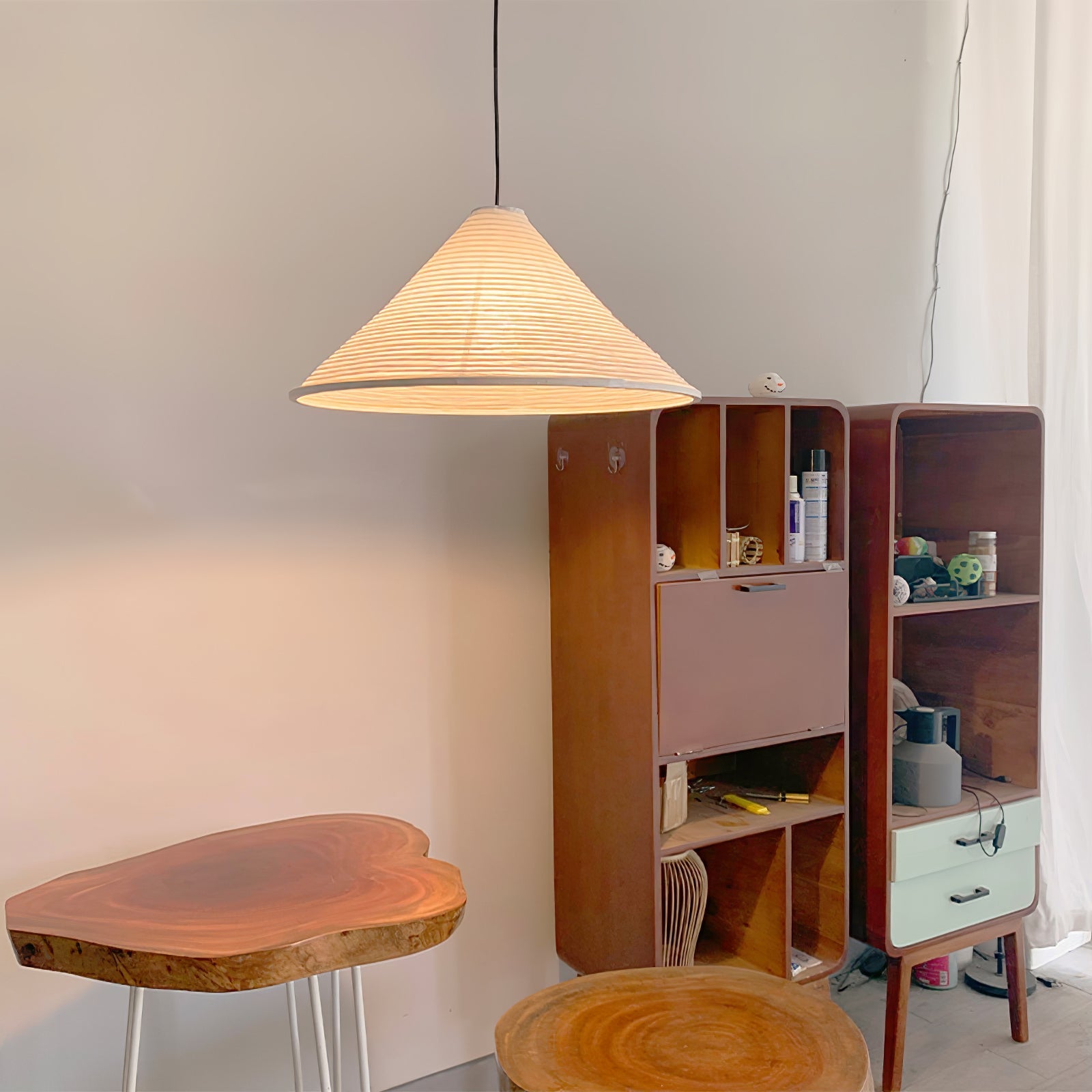 Conic Paper Pyramid Pendant Lamp - Letslighting