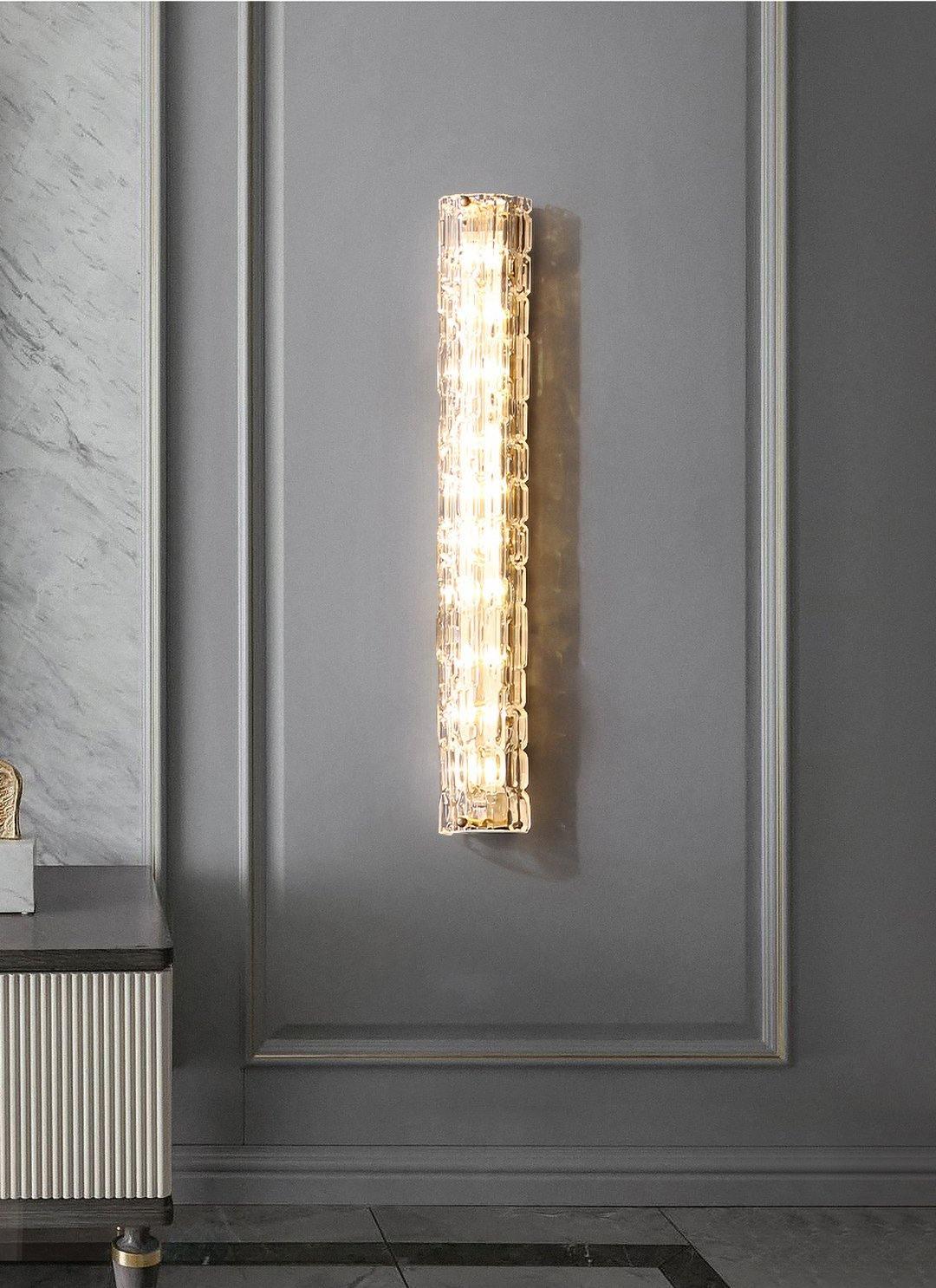 Lumix Brass Glass Glam Wall Lamp - Letslighting