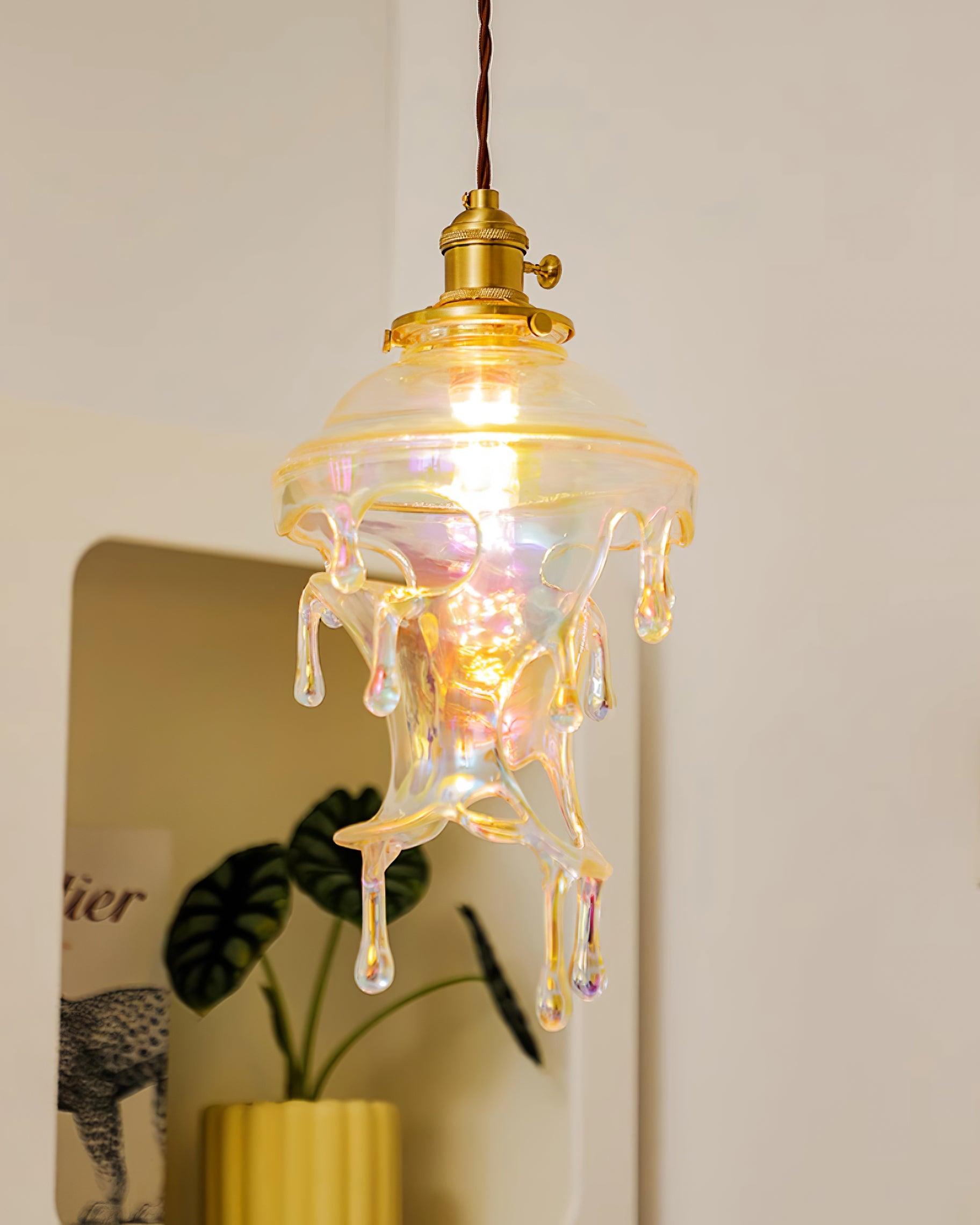 Pendant Lamp Iridescent Water Drop Shade Artistic Glow - Letslighting
