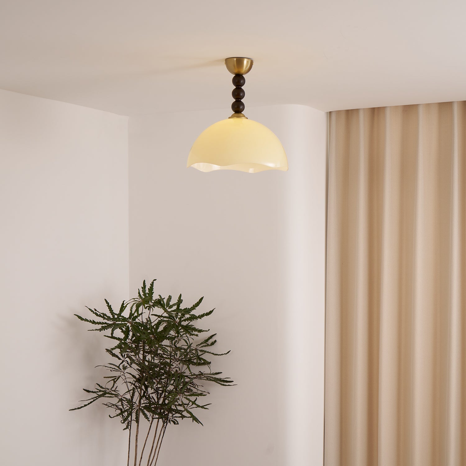 Amberis Vintage Amber Glass Ceiling Light - Letslighting