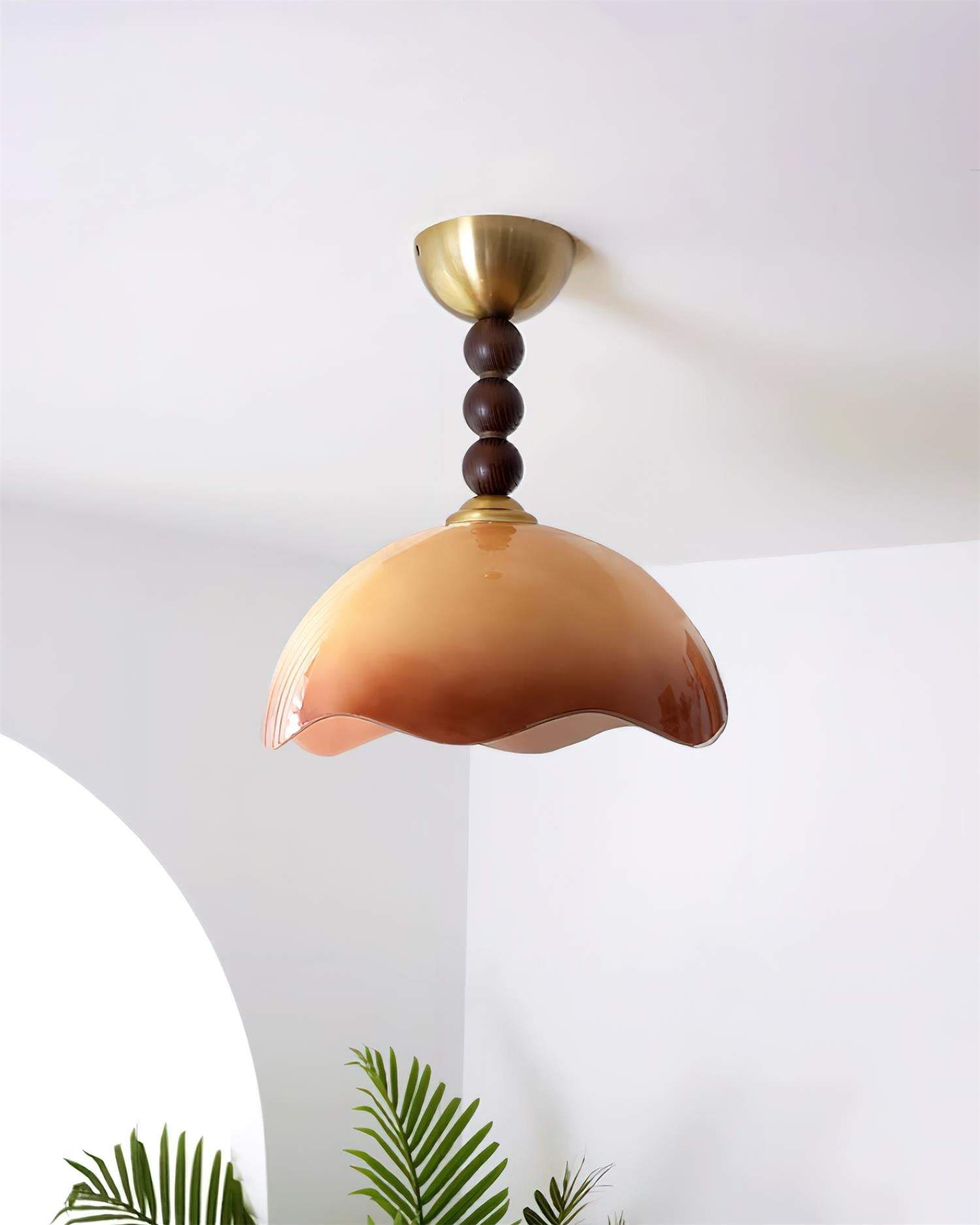 Amberis Vintage Amber Glass Ceiling Light - Letslighting