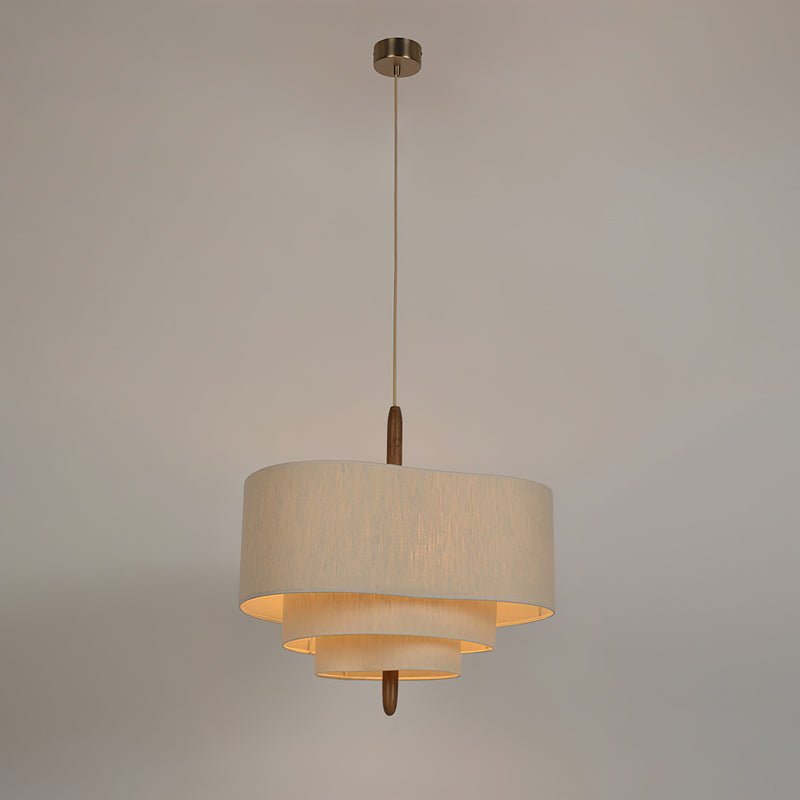 Eldorora Elegance Wave Ladder Wood Fabric Pendant Lamp - Letslighting