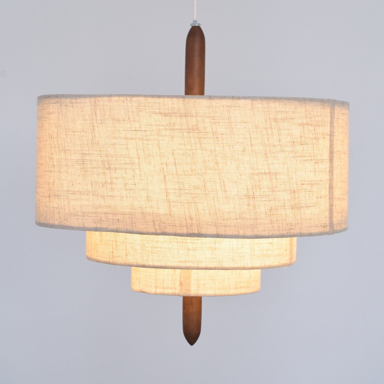Eldorora Elegance Wave Ladder Wood Fabric Pendant Lamp - Letslighting
