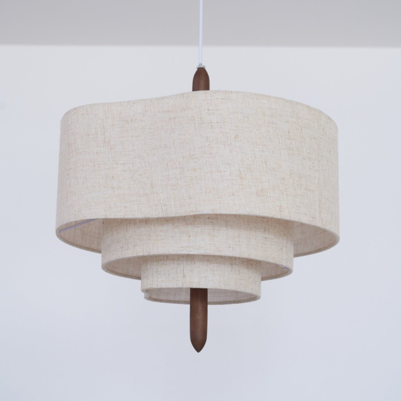 Eldorora Elegance Wave Ladder Wood Fabric Pendant Lamp - Letslighting