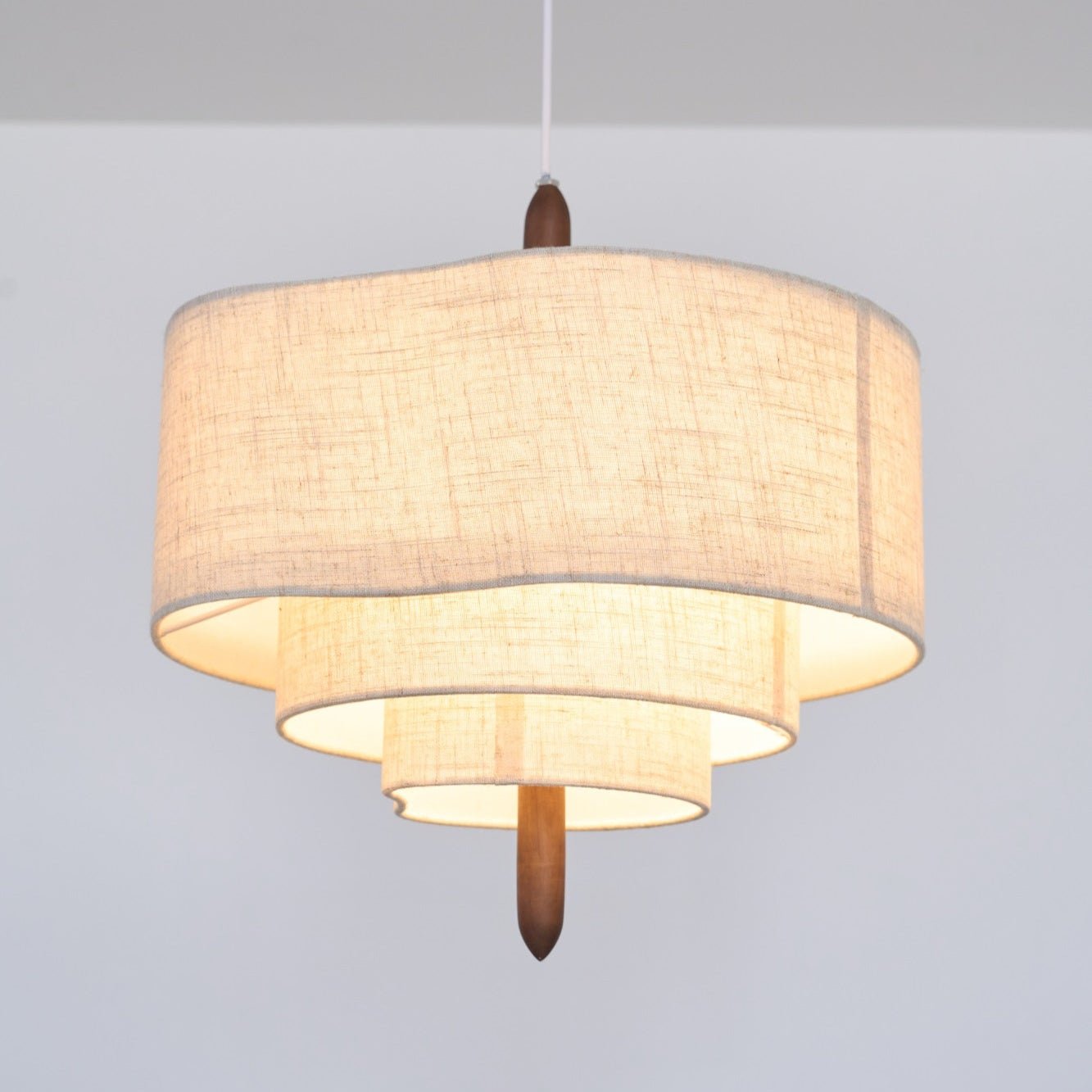 Eldorora Elegance Wave Ladder Wood Fabric Pendant Lamp - Letslighting