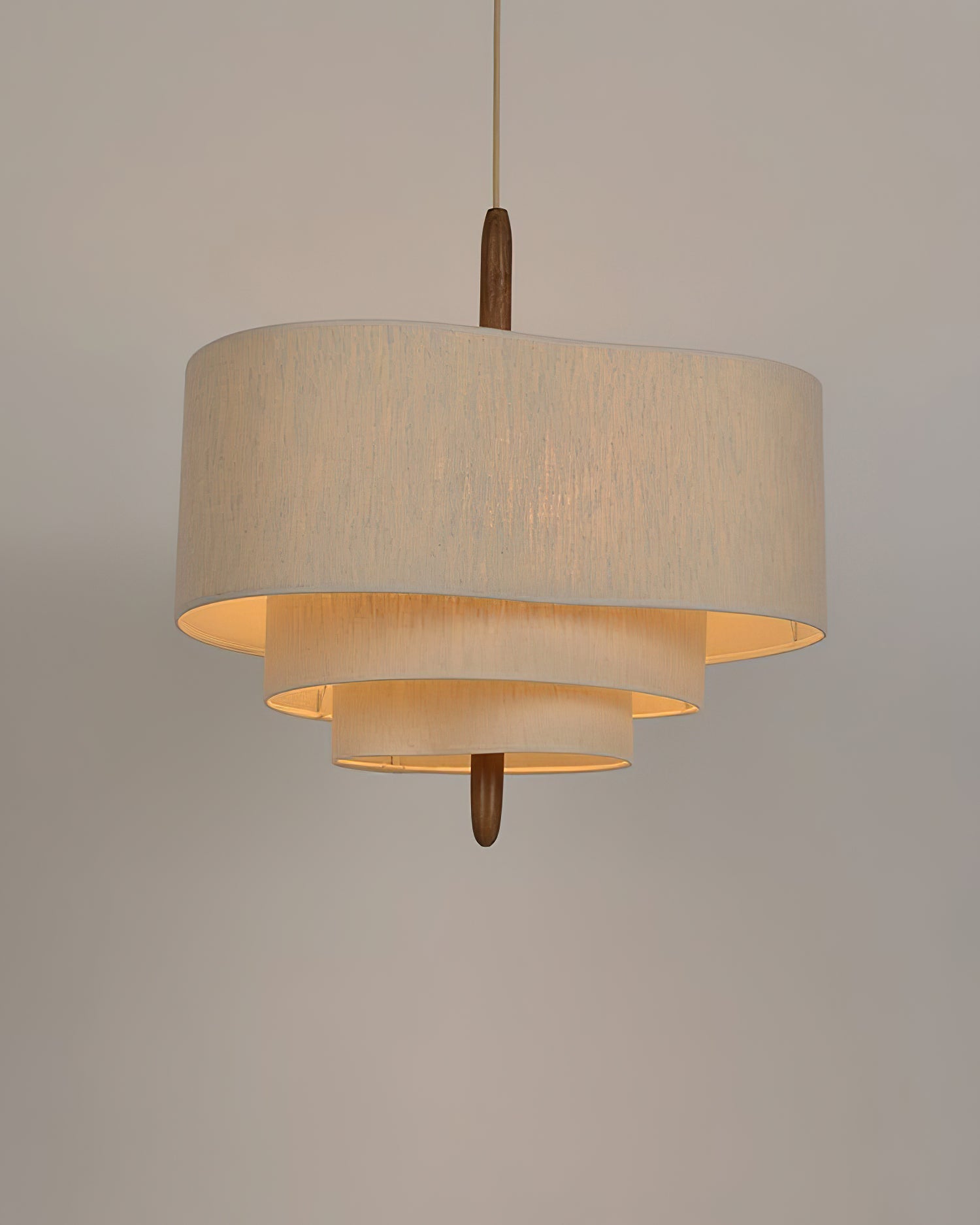 Eldorora Elegance Wave Ladder Wood Fabric Pendant Lamp - Letslighting