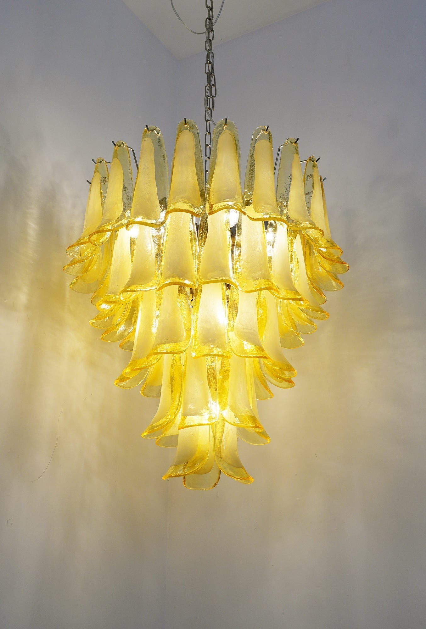 Aurora Chandelier Murano Glass Petal Wave - Letslighting