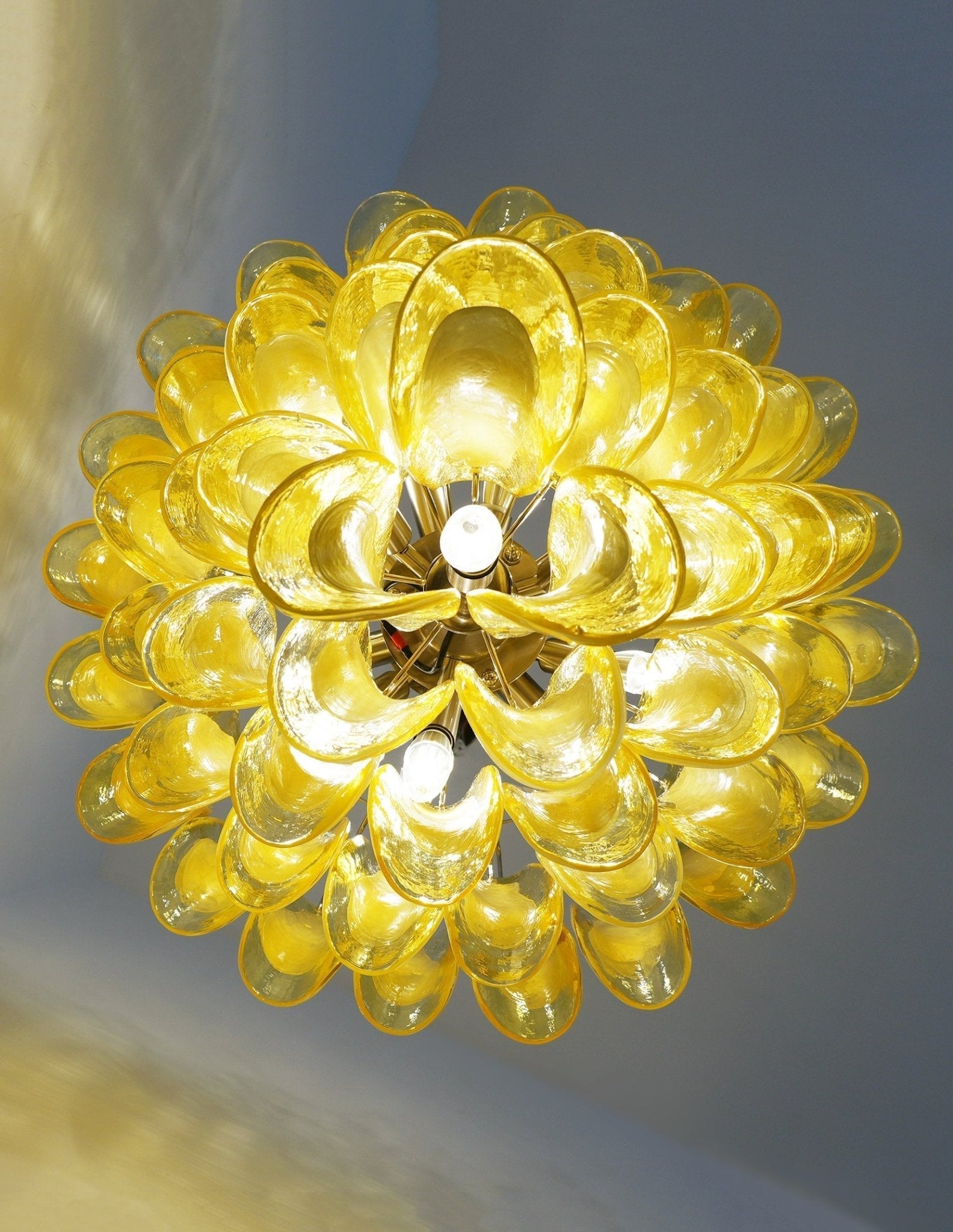 Aurora Chandelier Murano Glass Petal Wave - Letslighting
