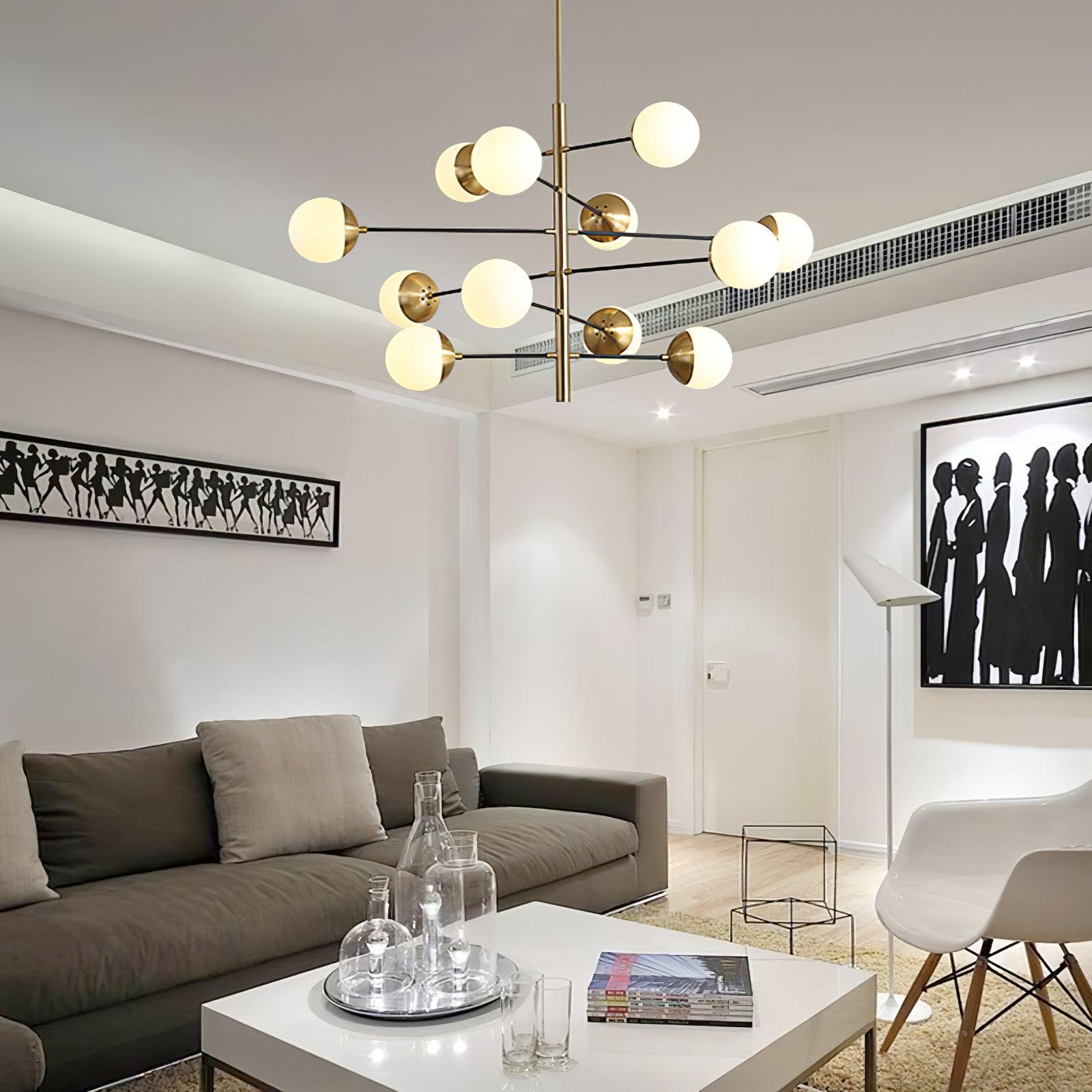 Lustra Chandelier Waverly Glass Elegant - Letslighting
