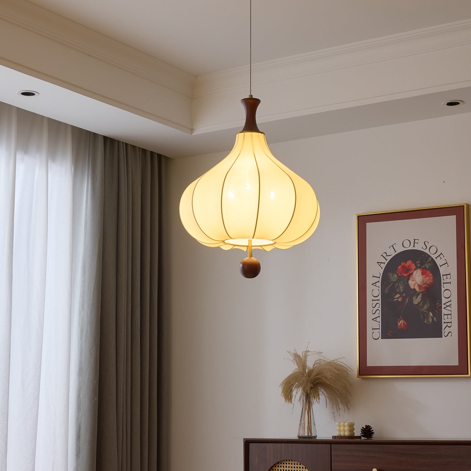 Mymira Traditional Elegance Wood Pendant Light - Letslighting