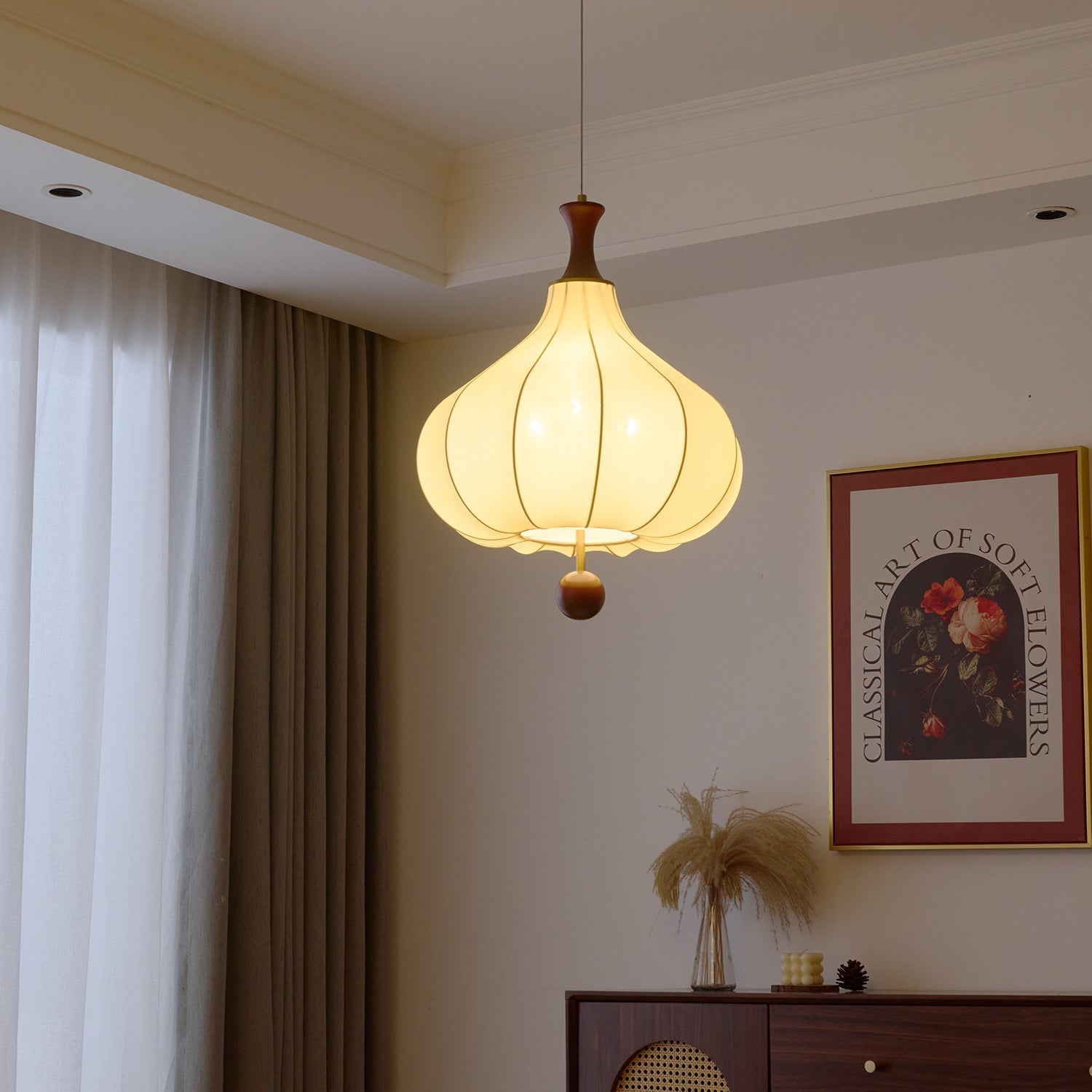 Mymira Traditional Elegance Wood Pendant Light - Letslighting