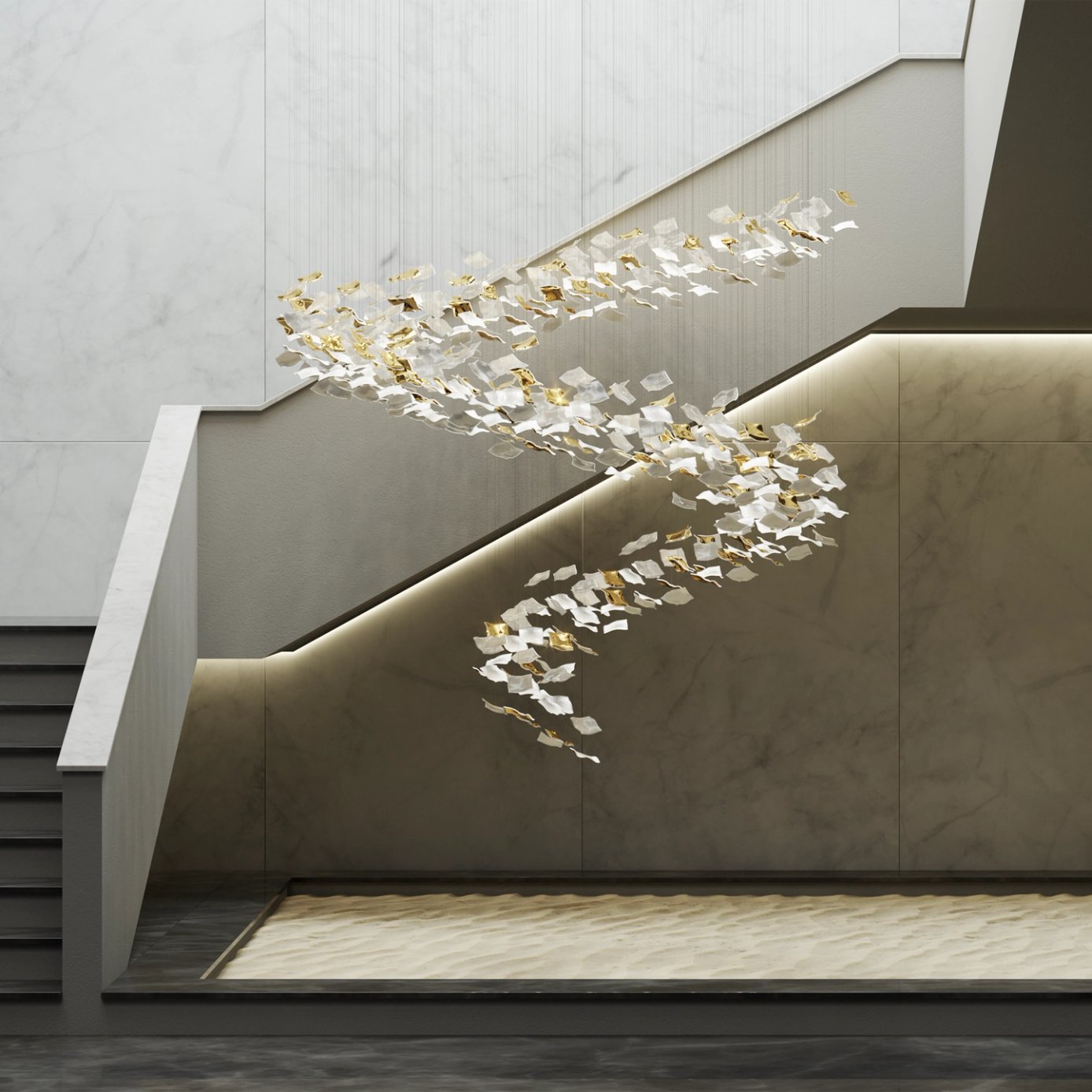 Viliros Glass Spiral Pendant Light - Letslighting