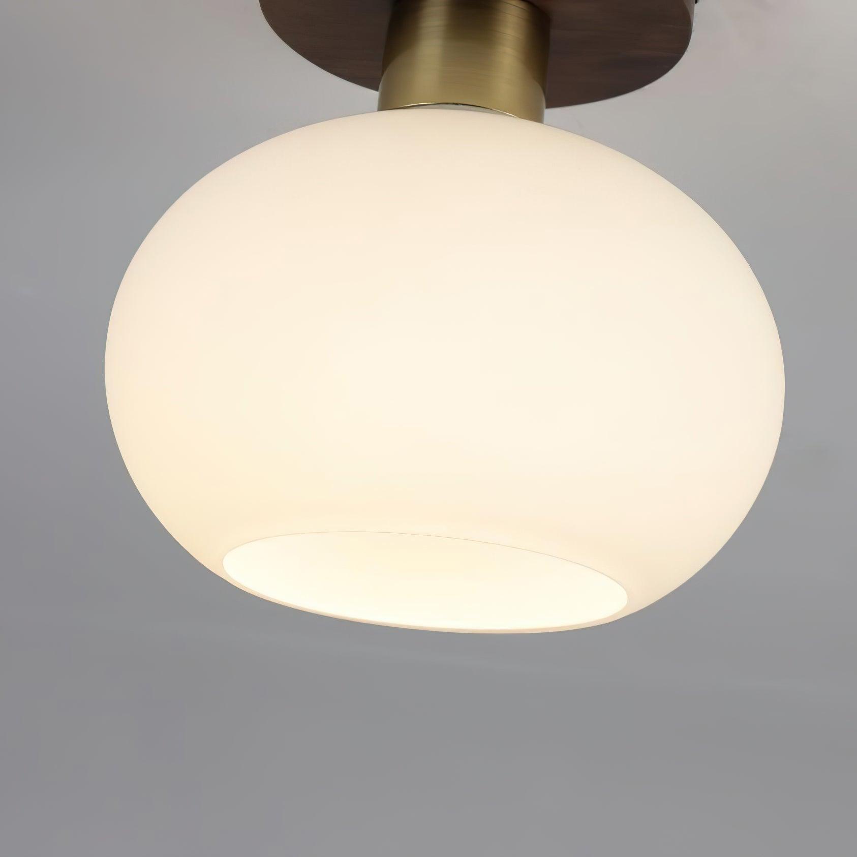 Ellorus Nordic Art White Shell Glass Ceiling Lamp - Letslighting