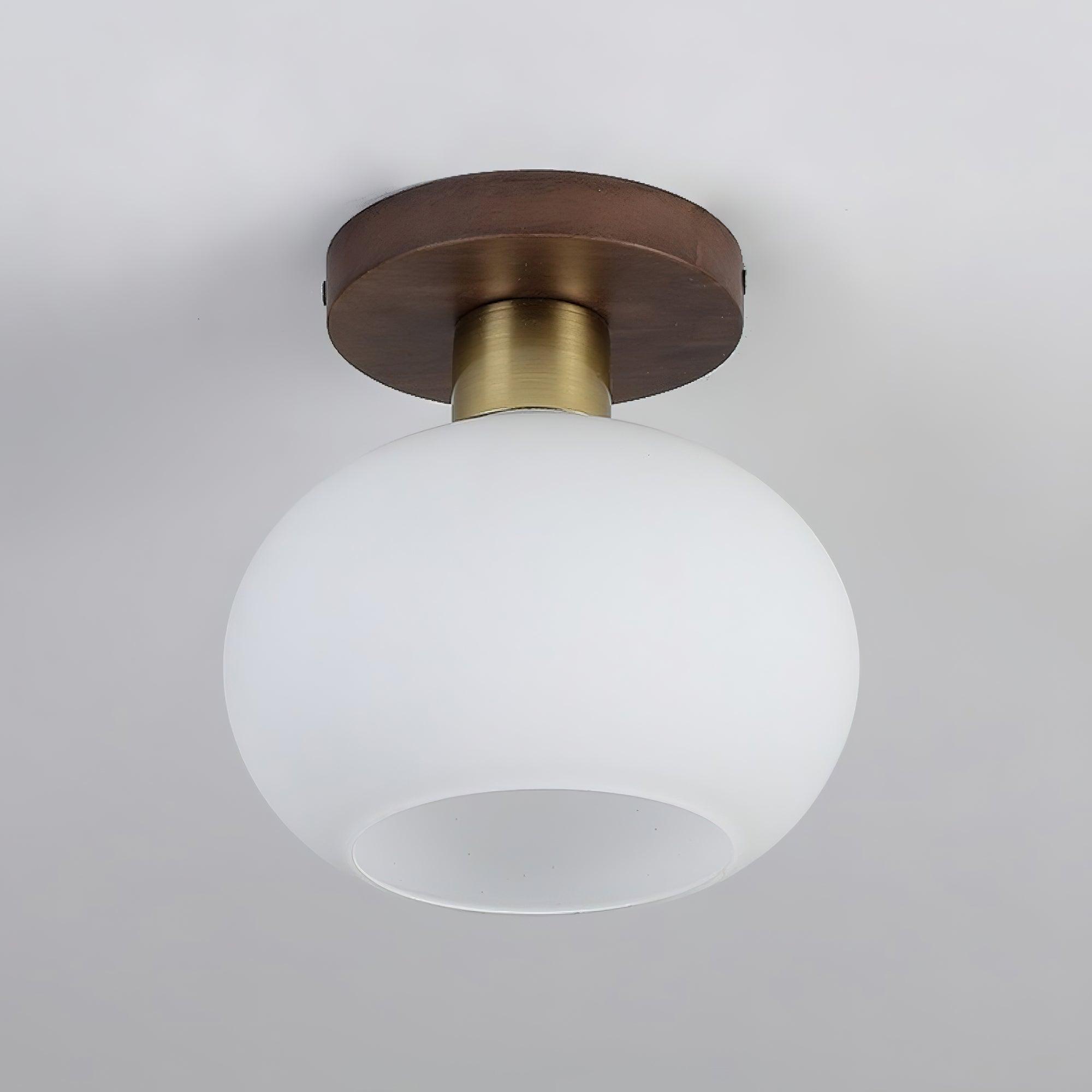 Ellorus Nordic Art White Shell Glass Ceiling Lamp - Letslighting