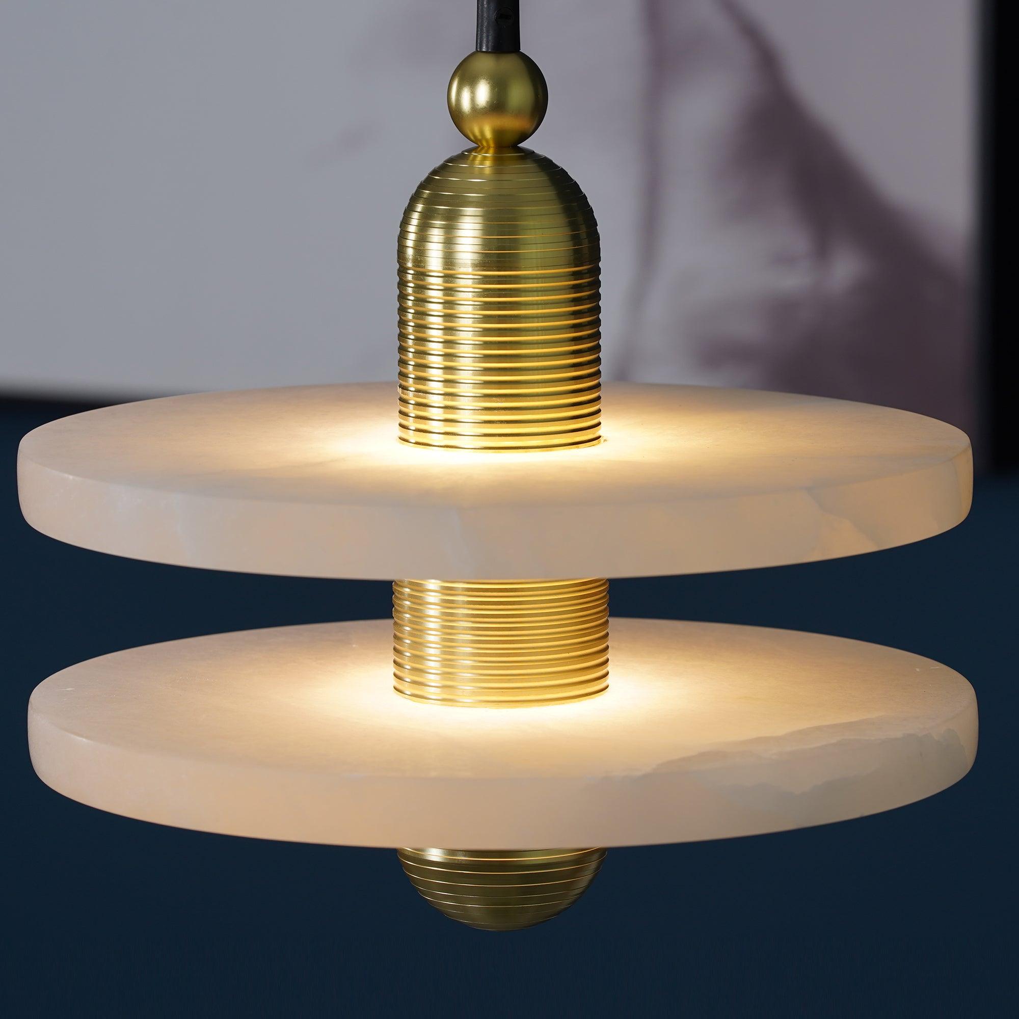 Goose White Alabaster Copper Pendant Lamp - Letslighting