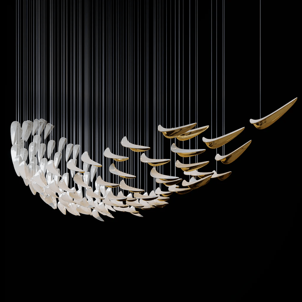 White Feather Art Deco Customize Chandelier - Letslighting