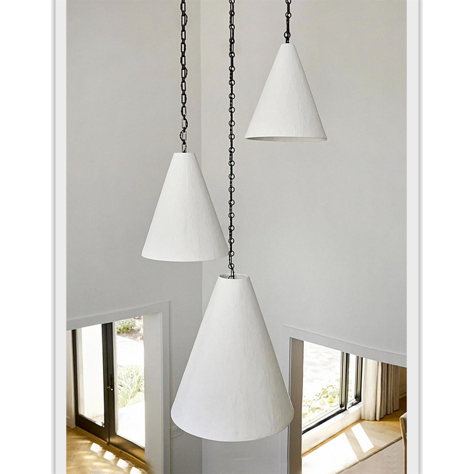 Zavelila Modern Minimalist White Plaster Pendant Lamp - Letslighting