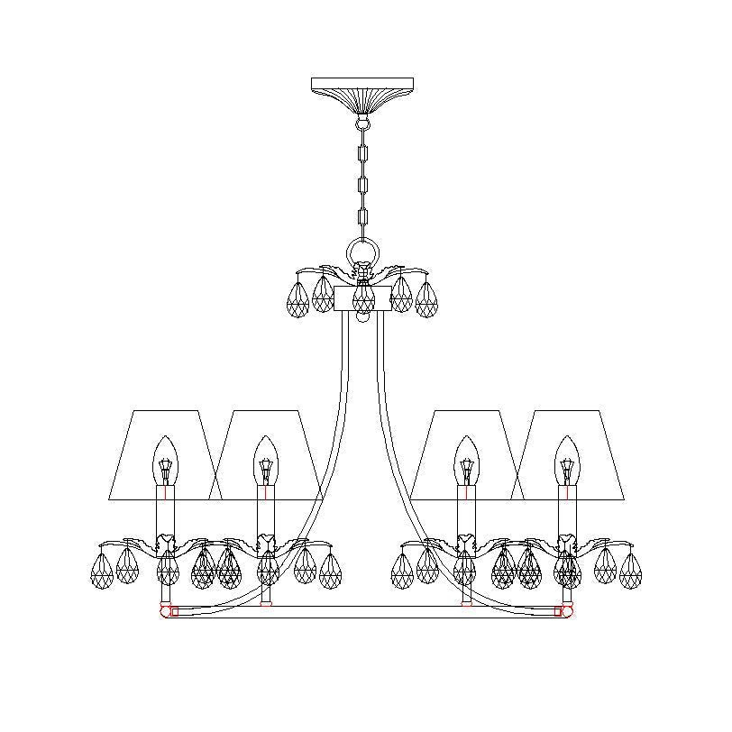 Ivsilan Vintage Industrial Brass Crystal Chandelier - Letslighting