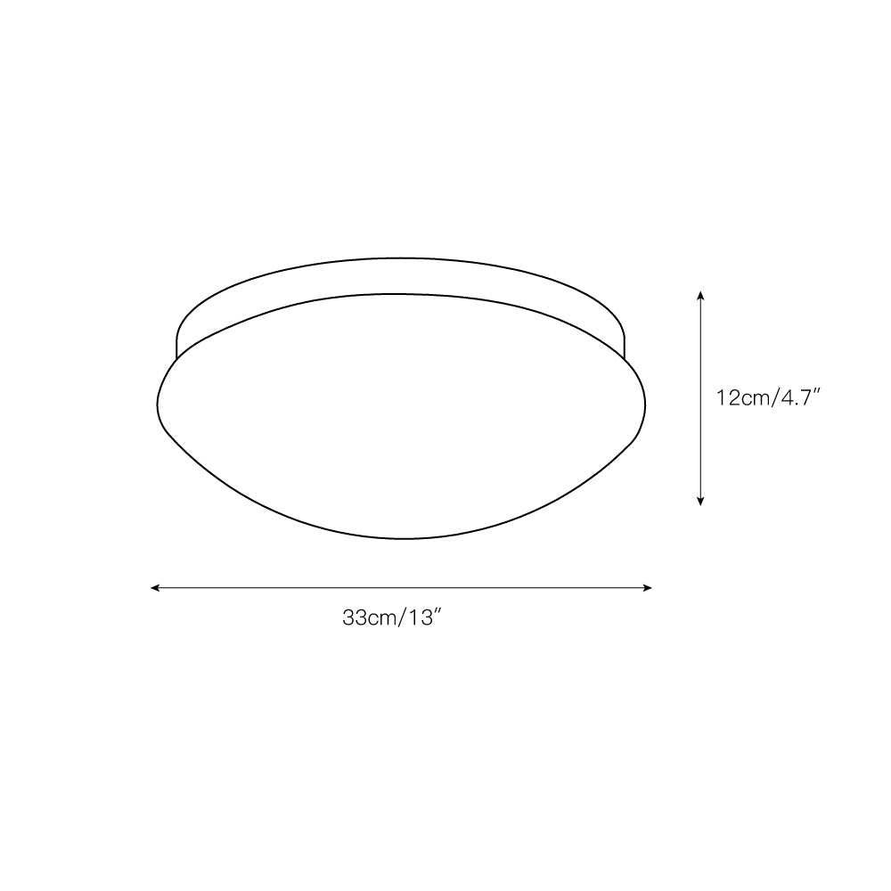 Alcaria Modern Minimalist Glass Flush Ceiling Light - Letslighting