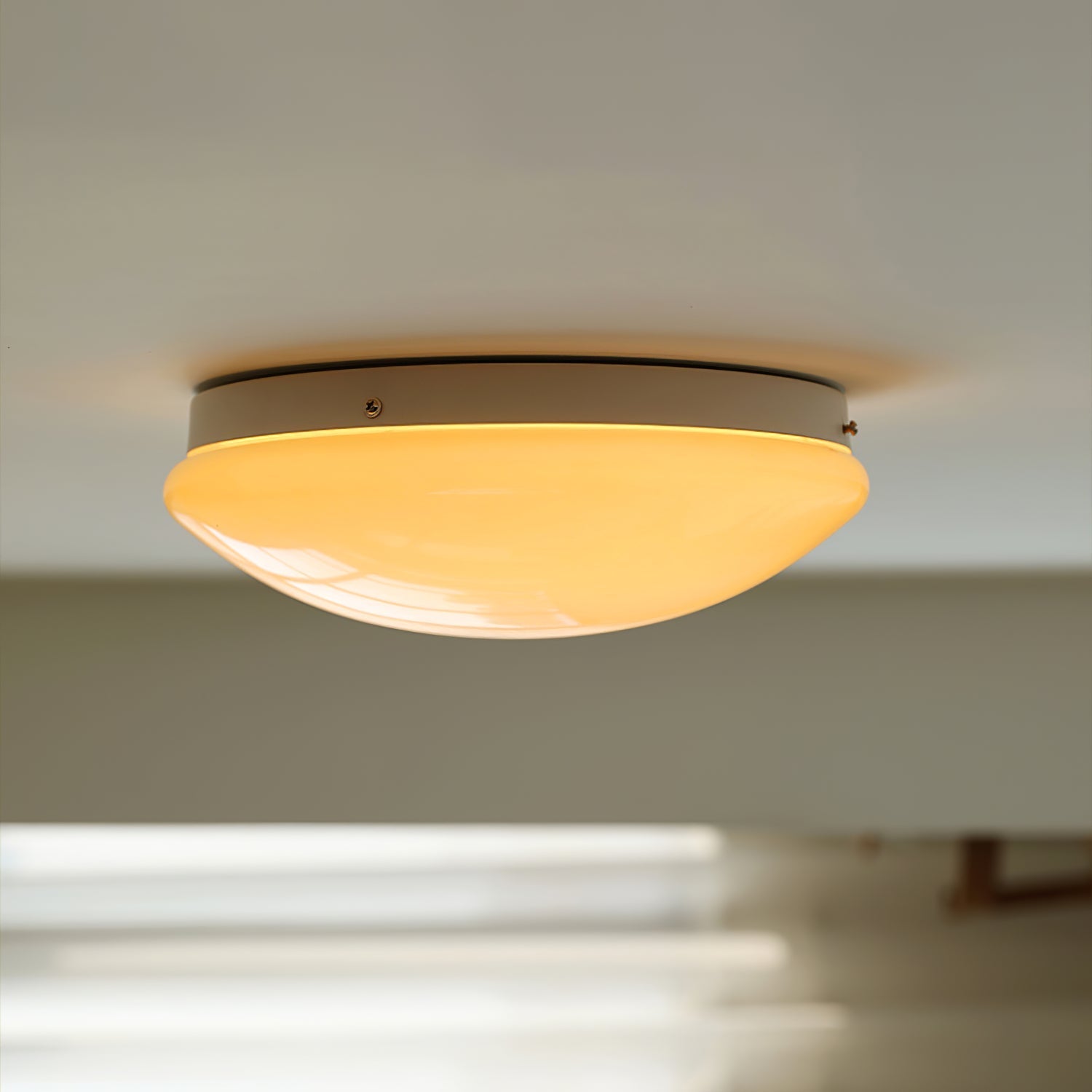 Alcaria Modern Minimalist Glass Flush Ceiling Light - Letslighting