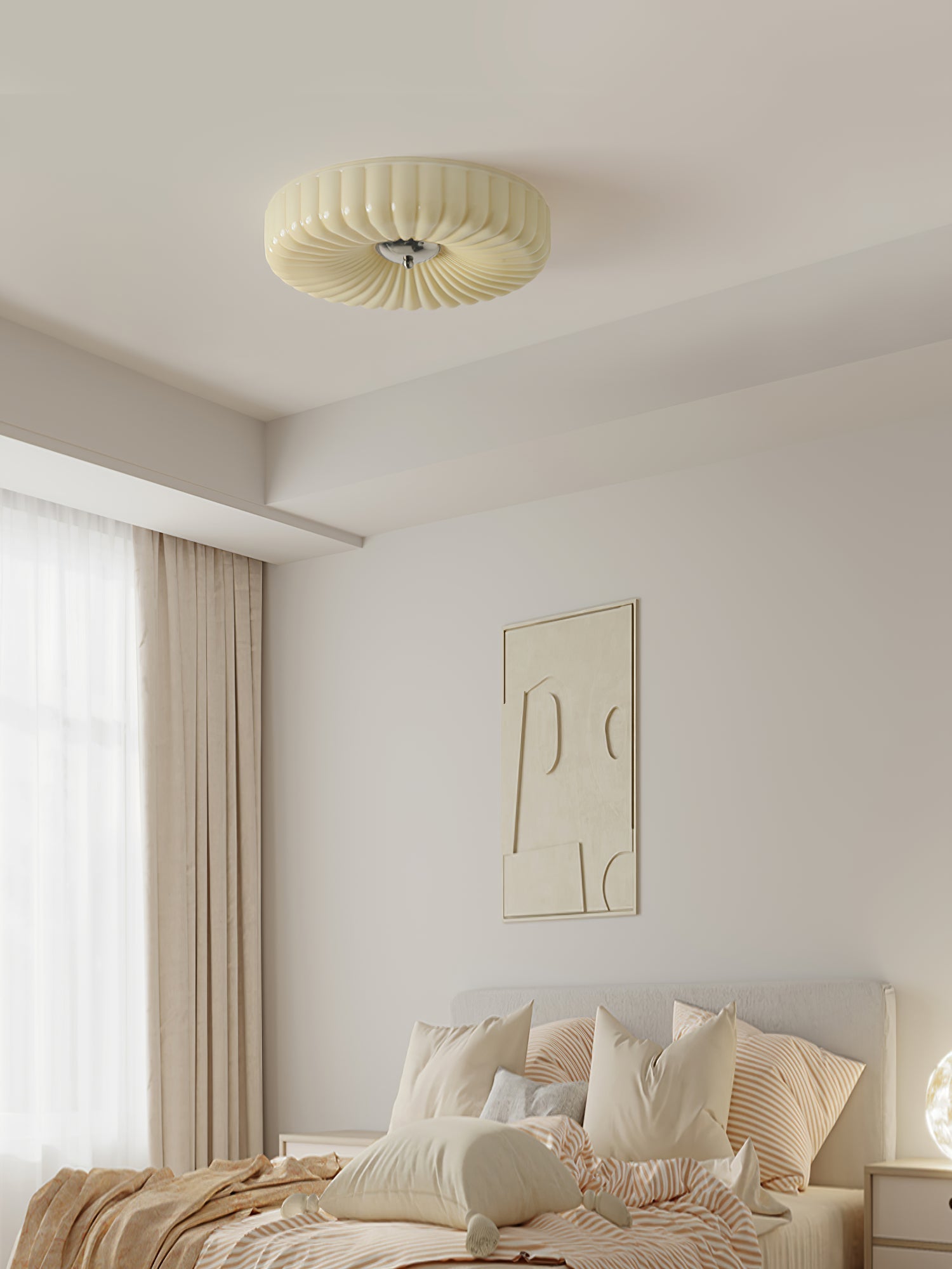 Zathee Modern Minimalist Glass Flush Mount Ceiling Light - Letslighting