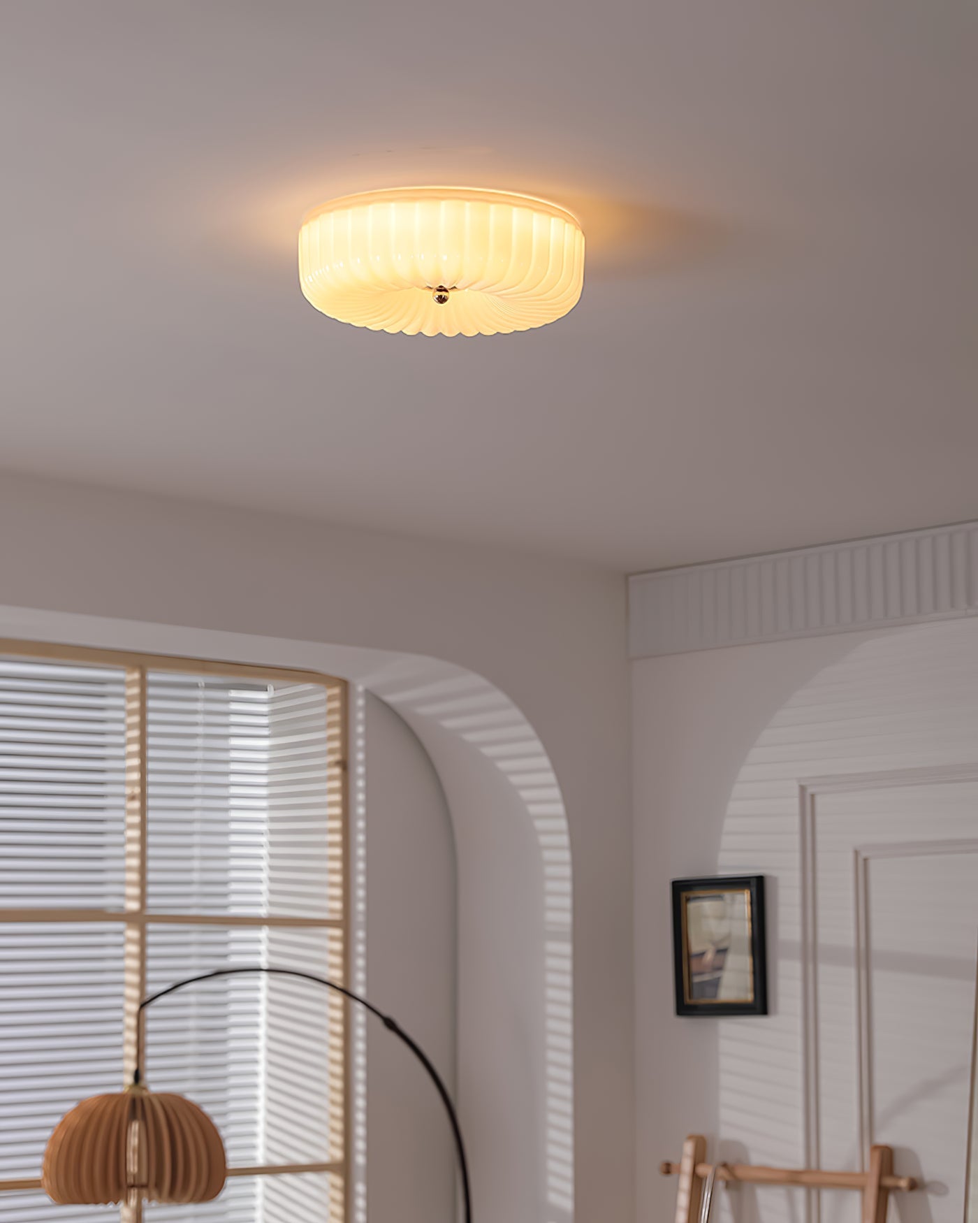 Zathee Modern Minimalist Glass Flush Mount Ceiling Light - Letslighting