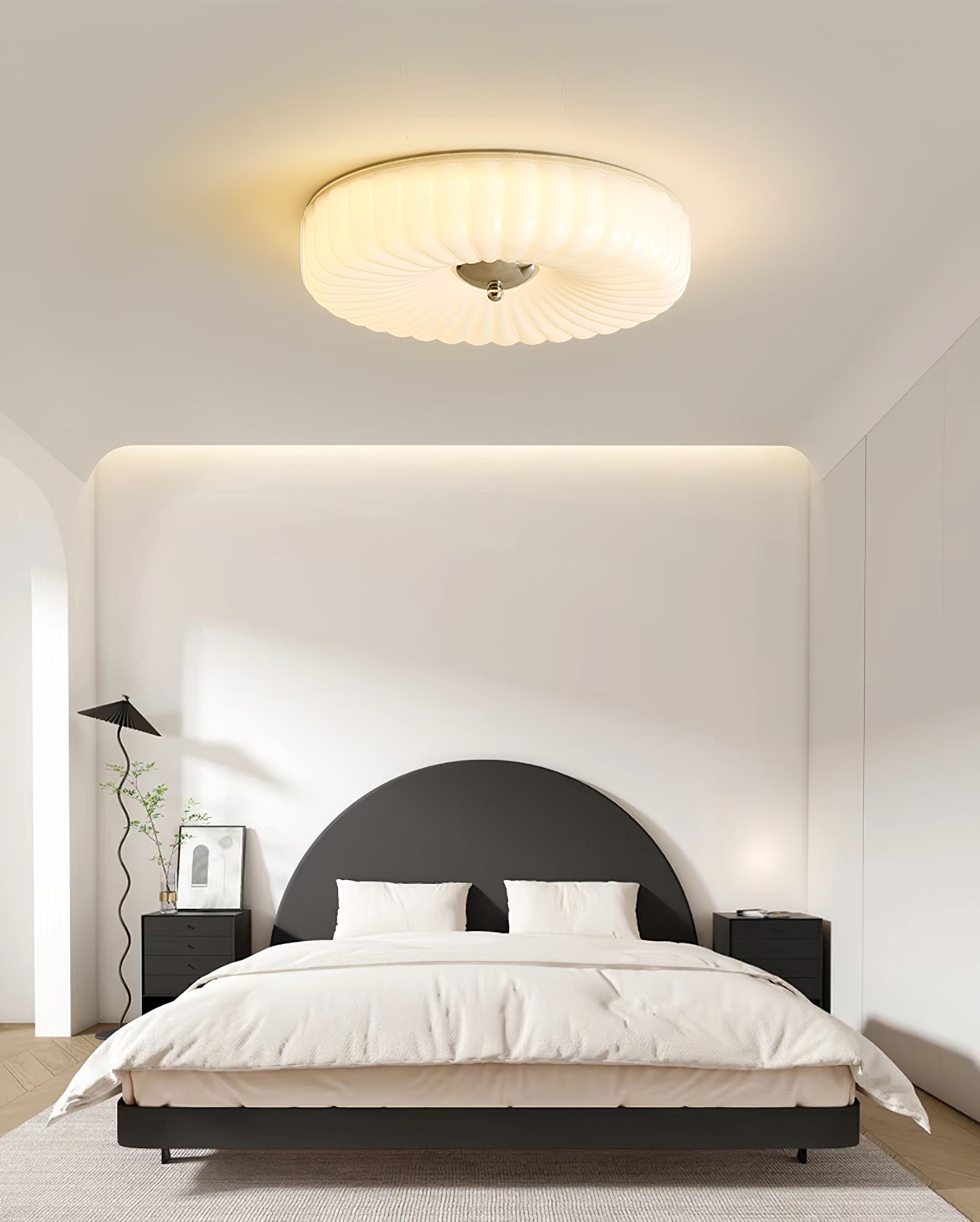Zathee Modern Minimalist Glass Flush Mount Ceiling Light - Letslighting