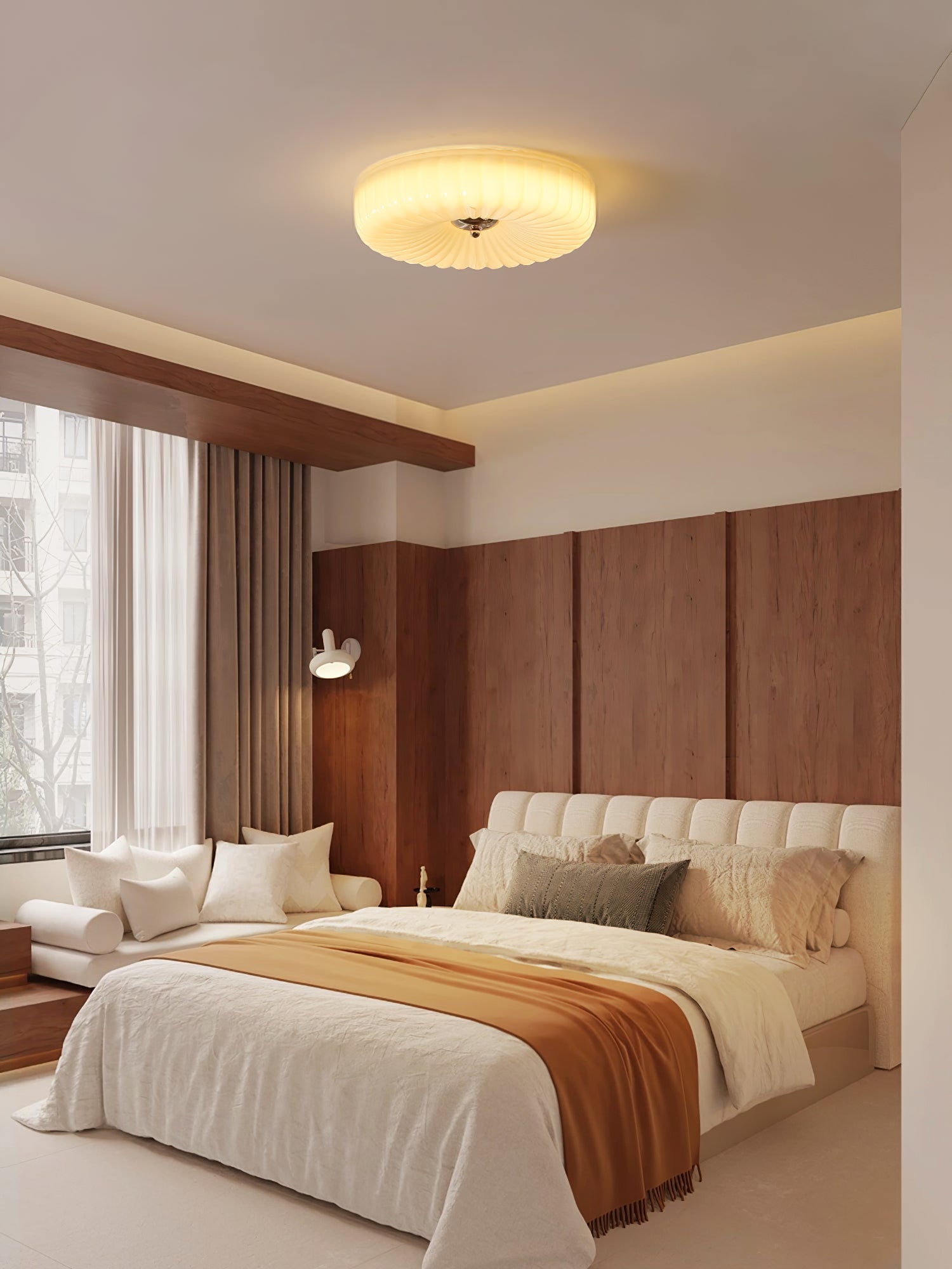 Zathee Modern Minimalist Glass Flush Mount Ceiling Light - Letslighting