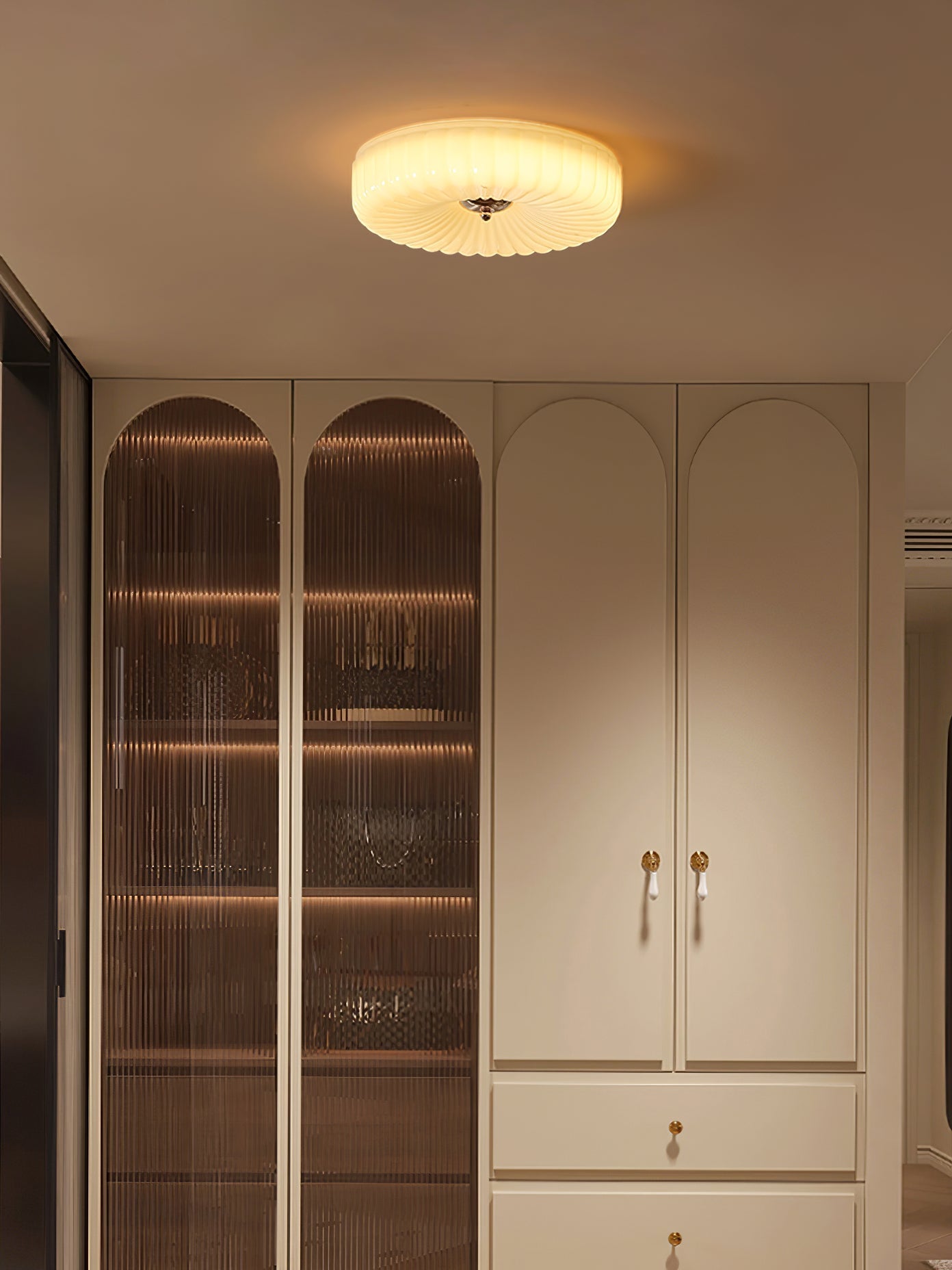 Zathee Modern Minimalist Glass Flush Mount Ceiling Light - Letslighting