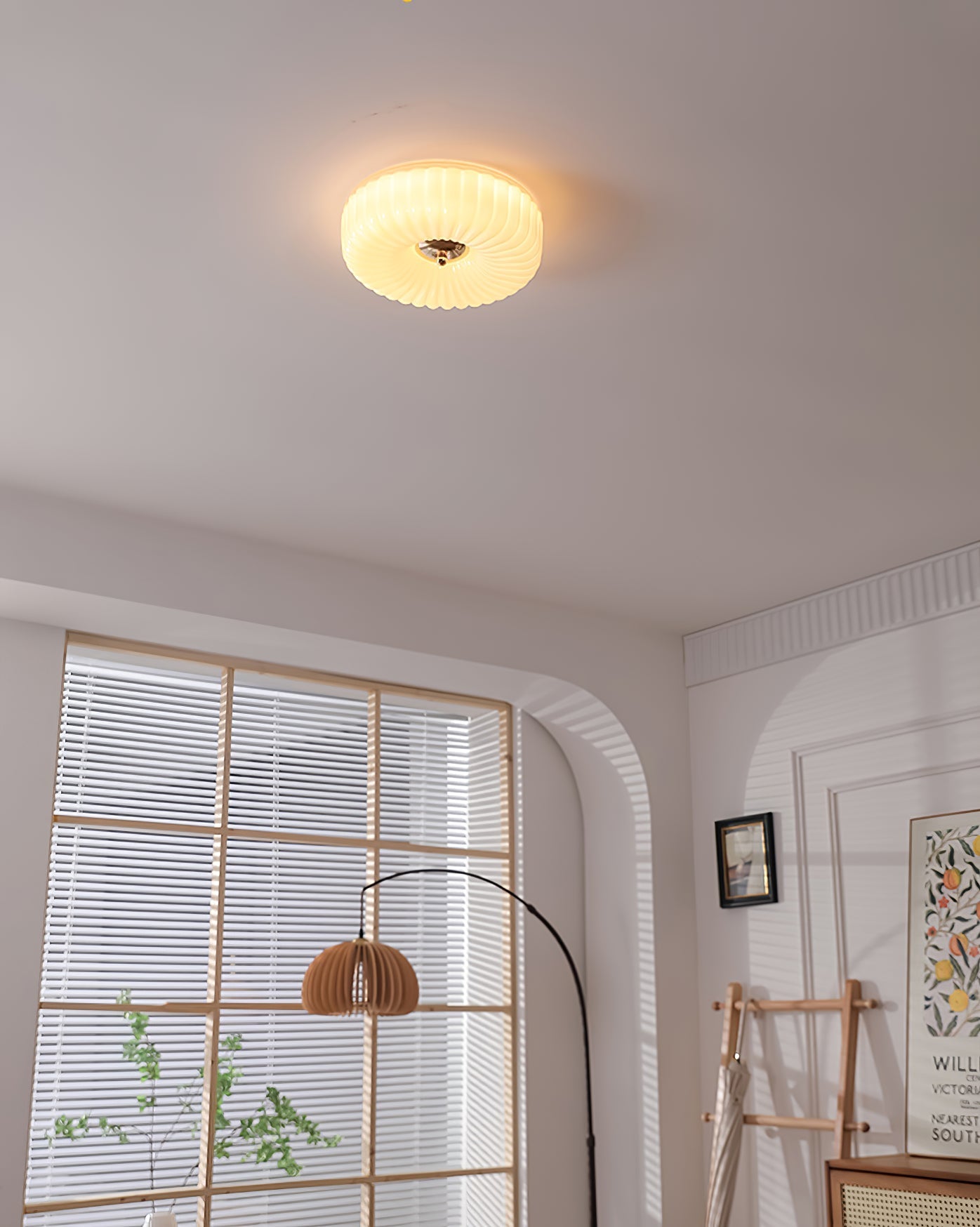 Zathee Modern Minimalist Glass Flush Mount Ceiling Light - Letslighting