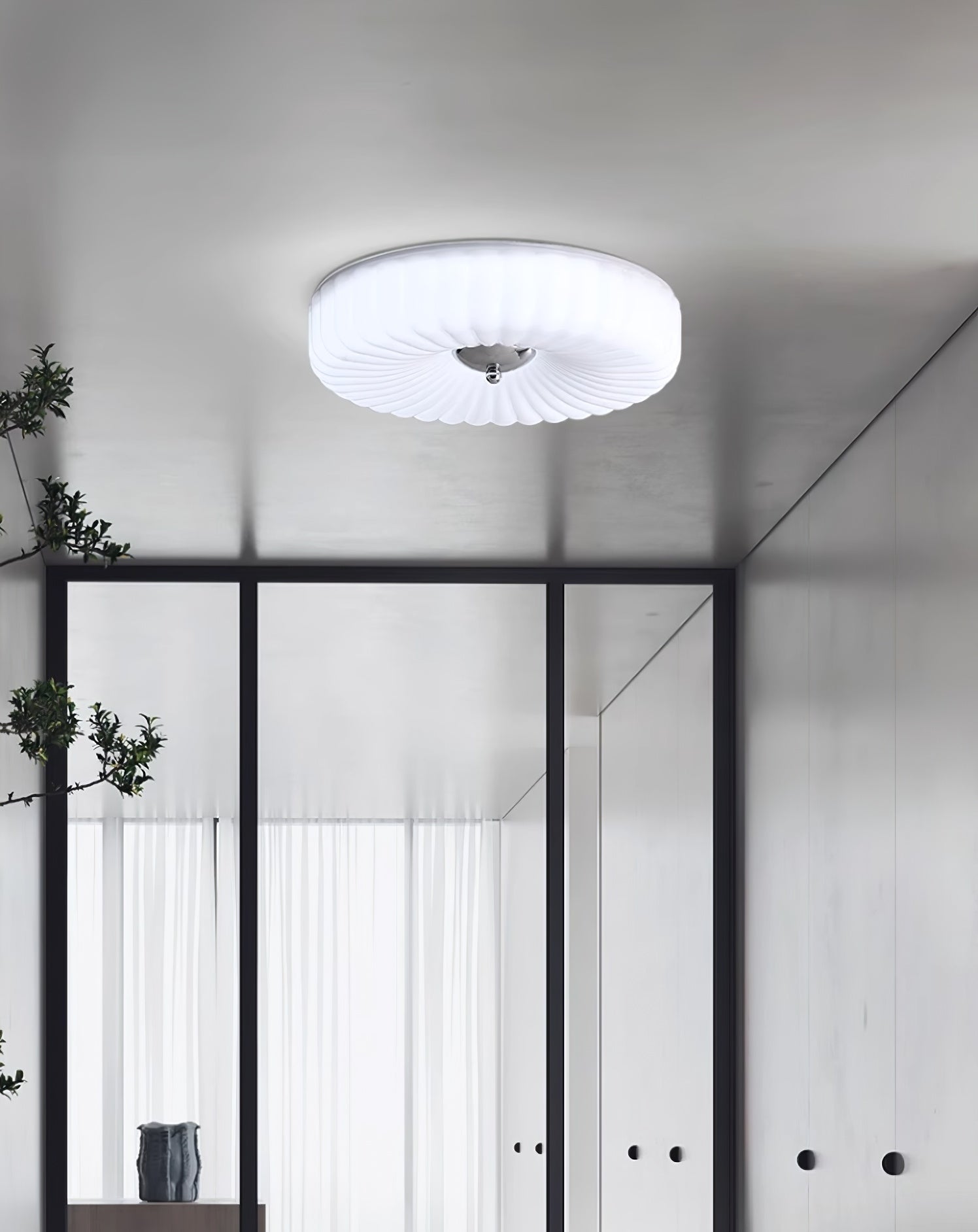 Zathee Modern Minimalist Glass Flush Mount Ceiling Light - Letslighting