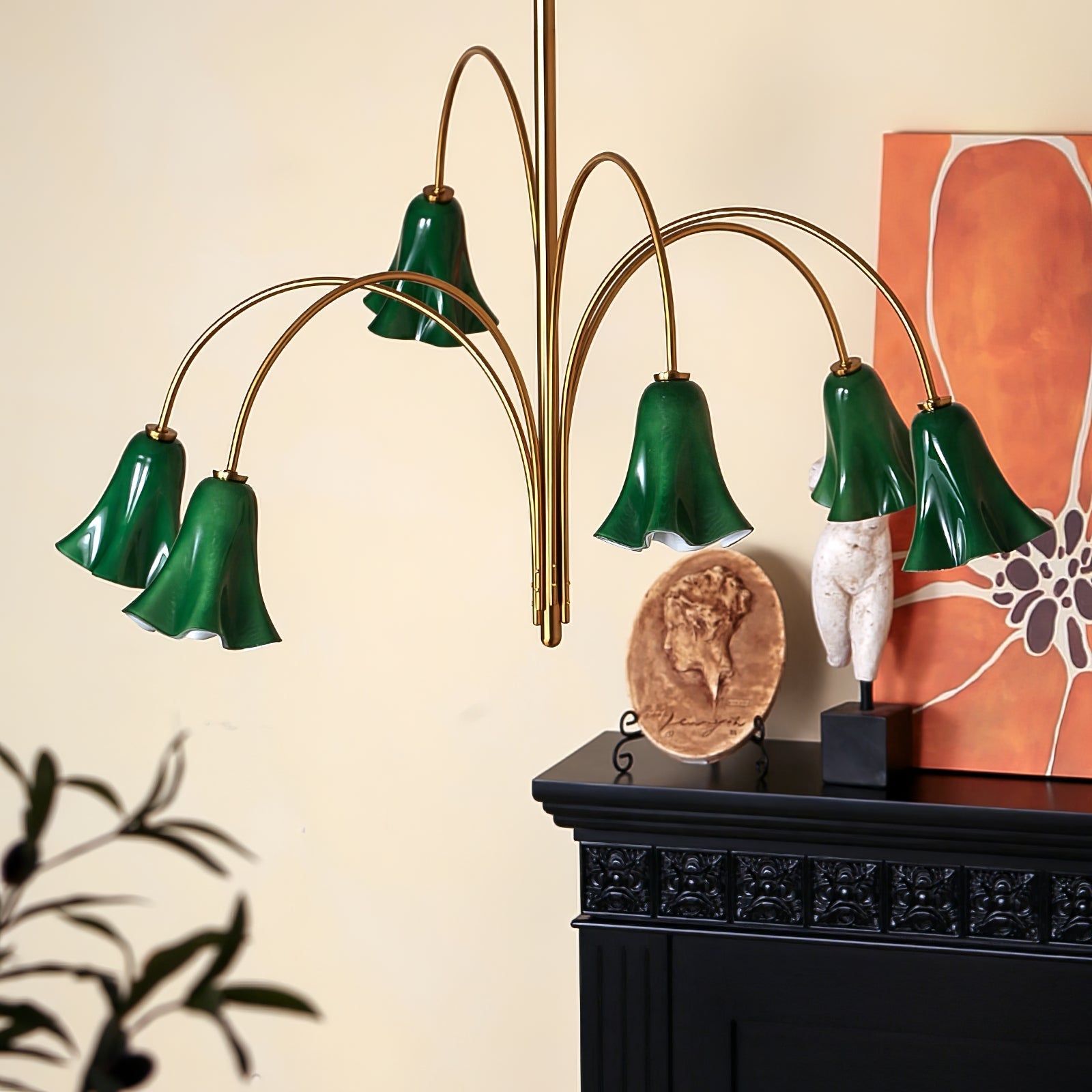 EmeraldBell Glass Pendant Chandelier - Letslighting