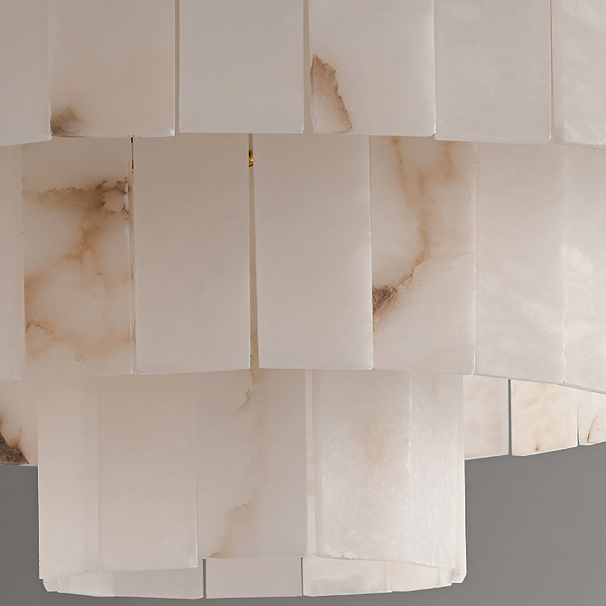 Windham Alabaster Chandelier Layered Halo - Letslighting