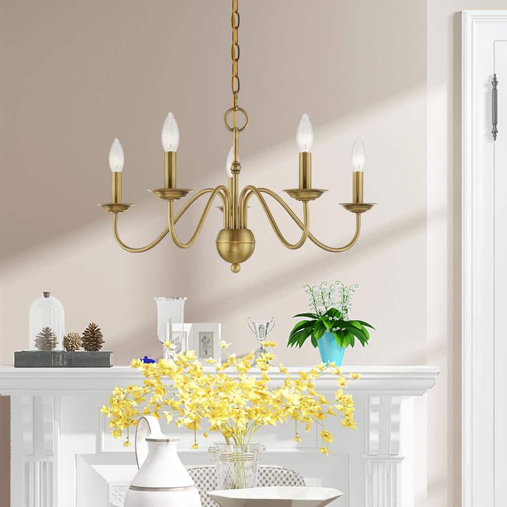 Avvarir Vintage Industrial Brass Chandelier - Letslighting