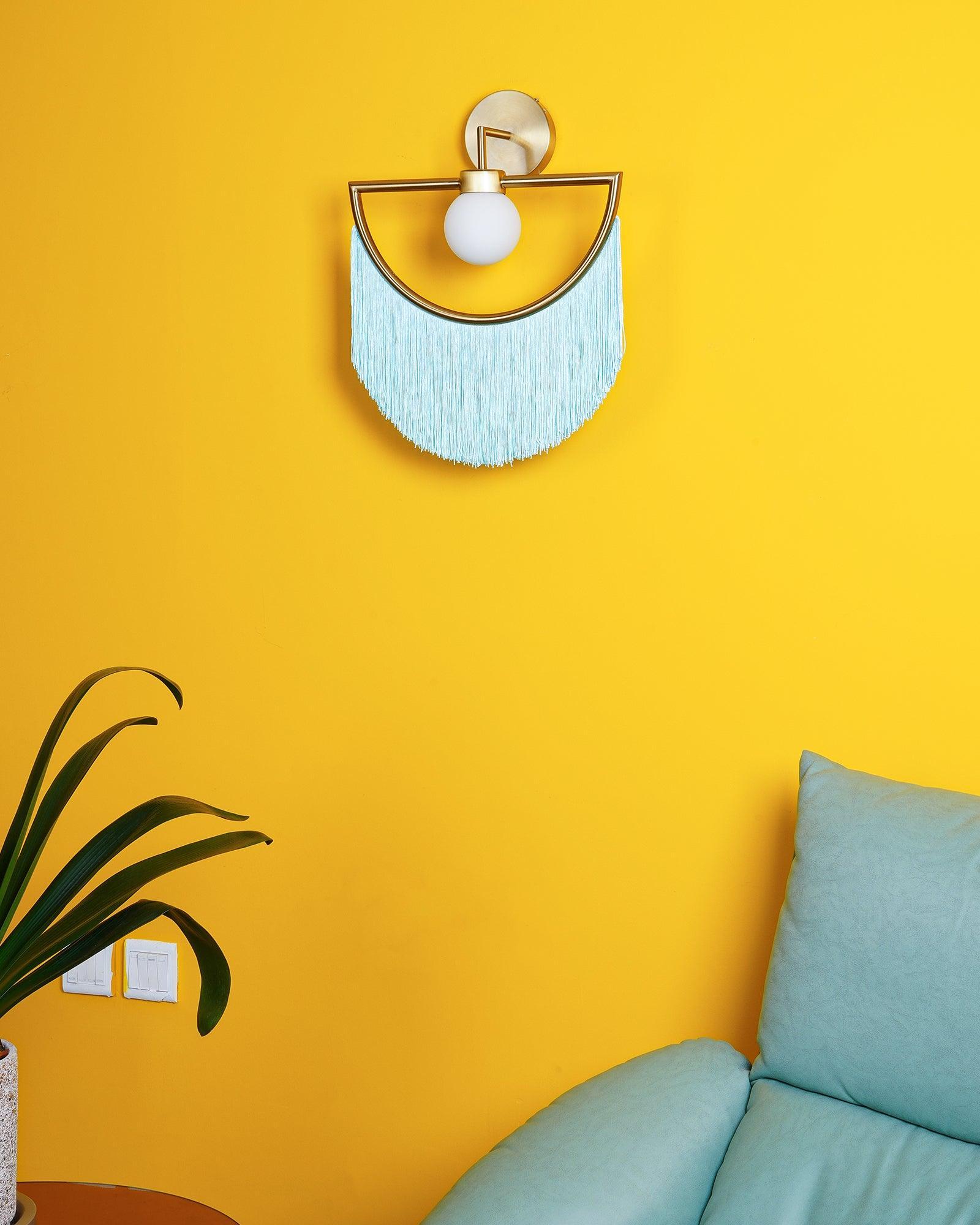 Verinyra Tassel Cute Fabric Glass Wall Lamp - Letslighting